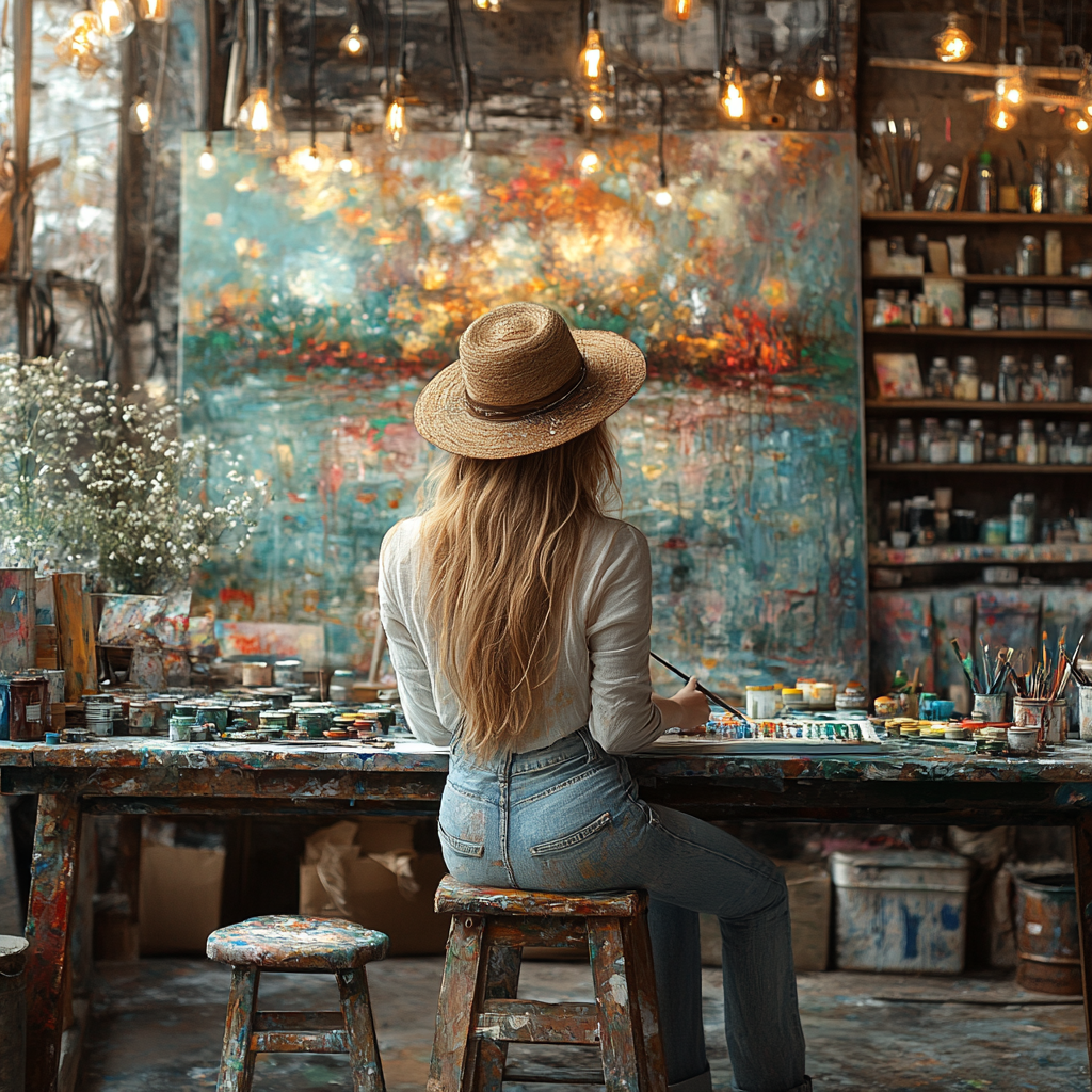 woman painting