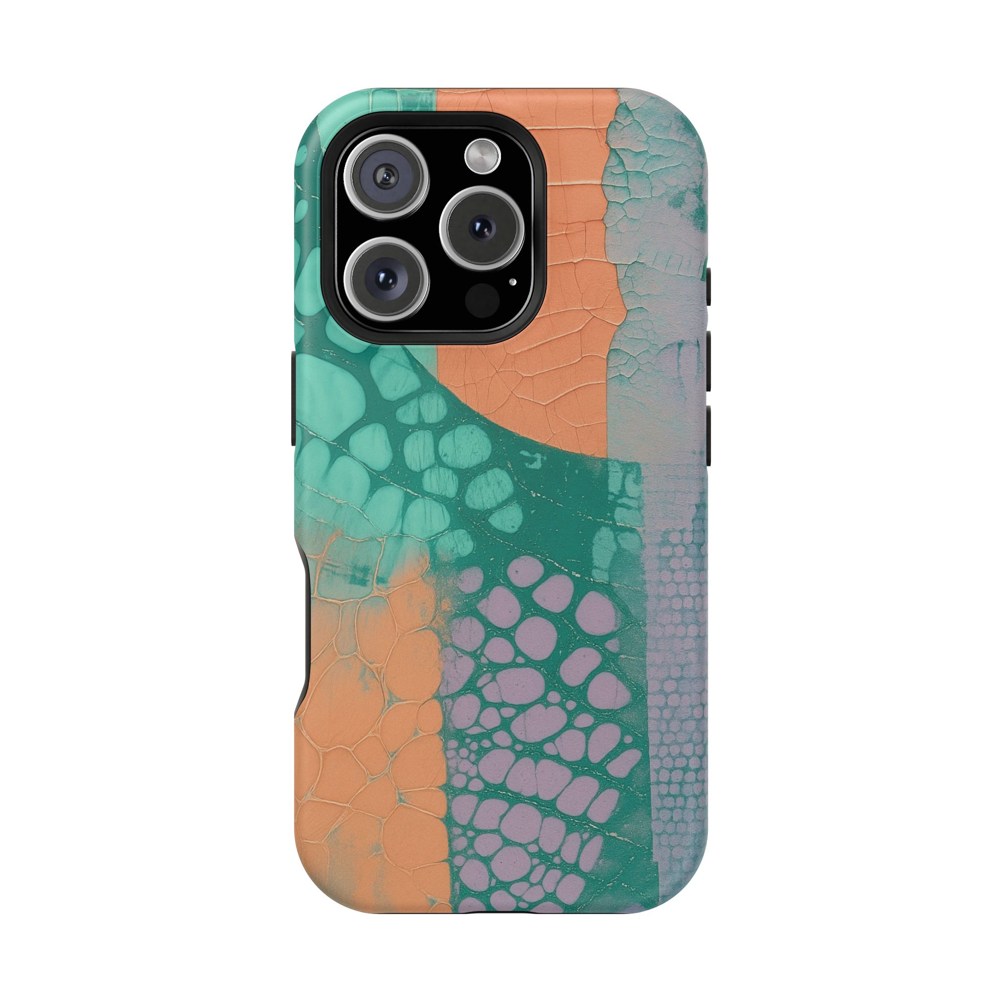 Serpentina Chic – Teal Coral Snake Skin iPhone Case - Image 118
