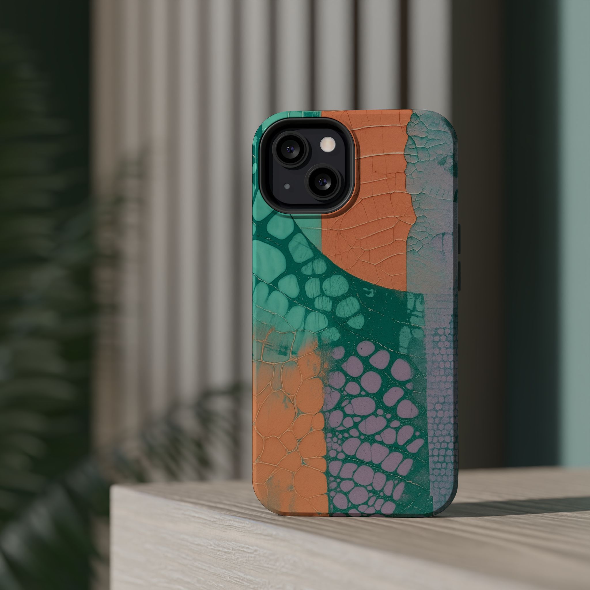 Serpentina Chic – Teal Coral Snake Skin iPhone Case - Image 37