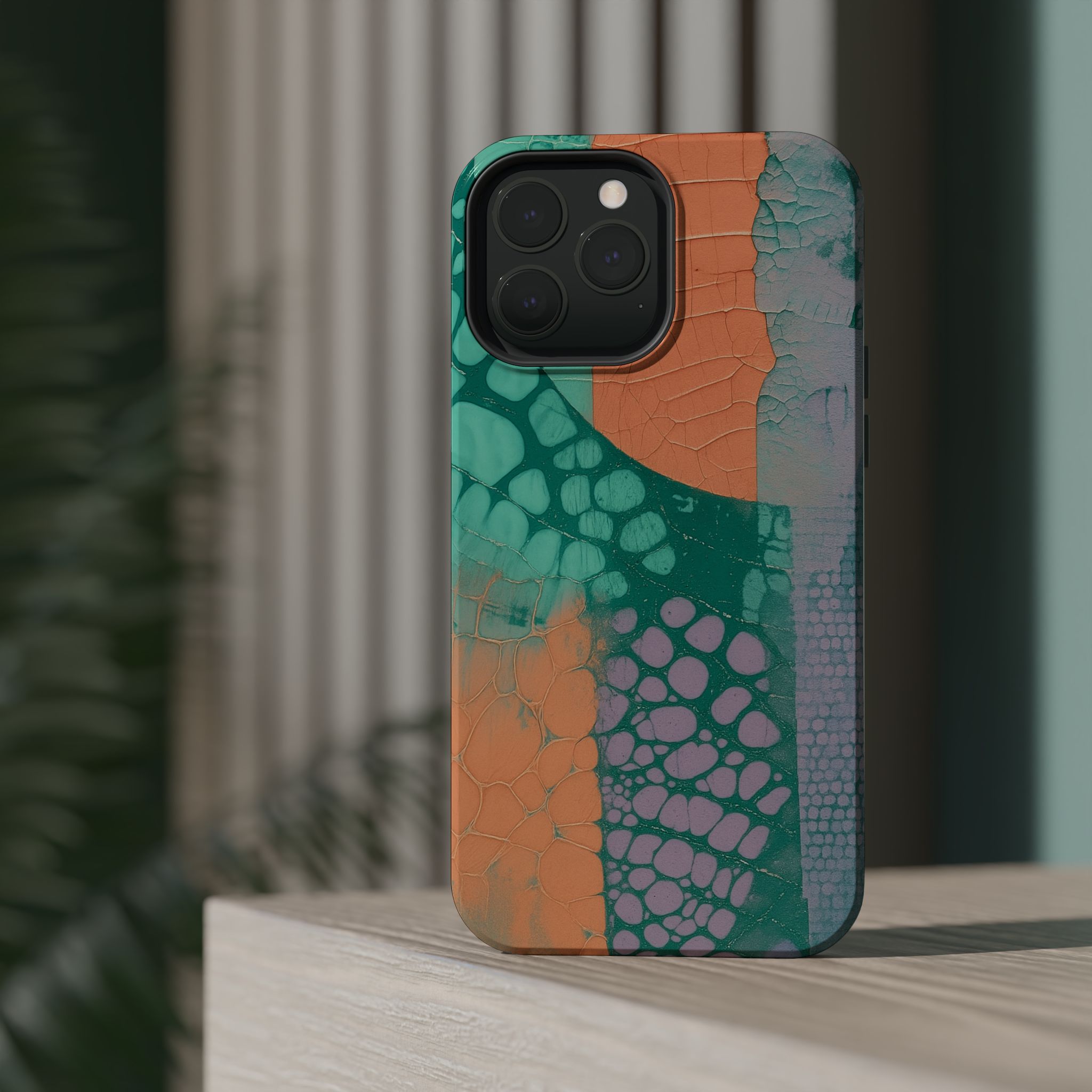 Serpentina Chic – Teal Coral Snake Skin iPhone Case - Image 61