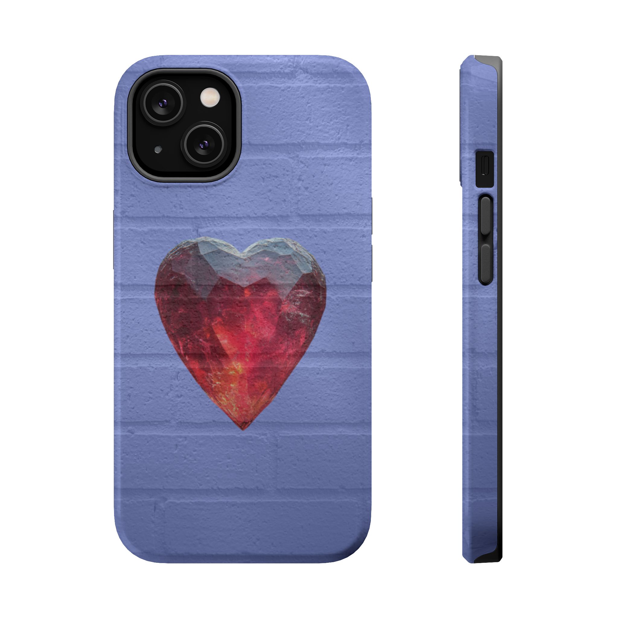 Heartbreaker – Ruby Crystal Heart Glow iPhone Case - Image 2
