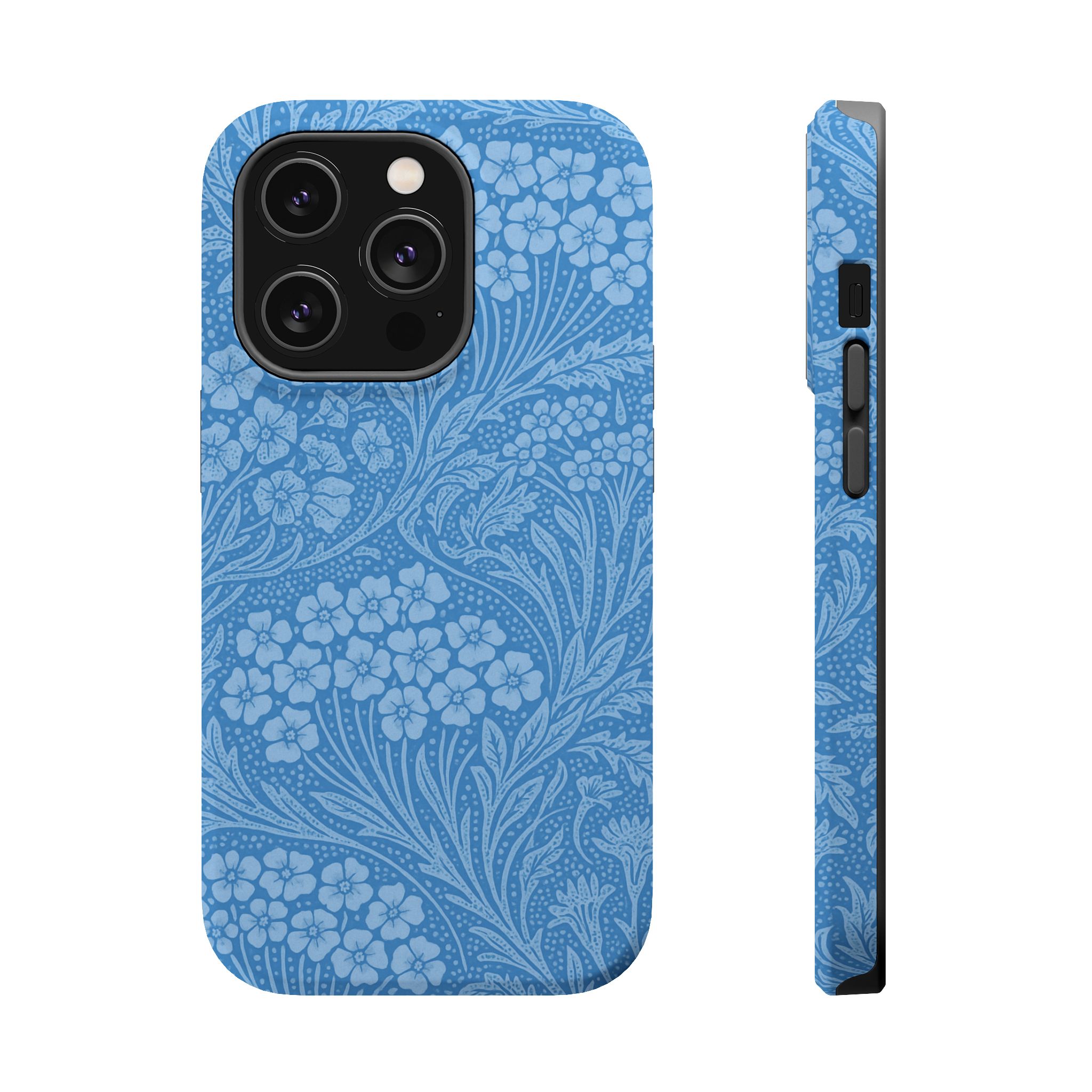 Blue Meadow – Soft Sky Floral Pattern iPhone Case - Image 6