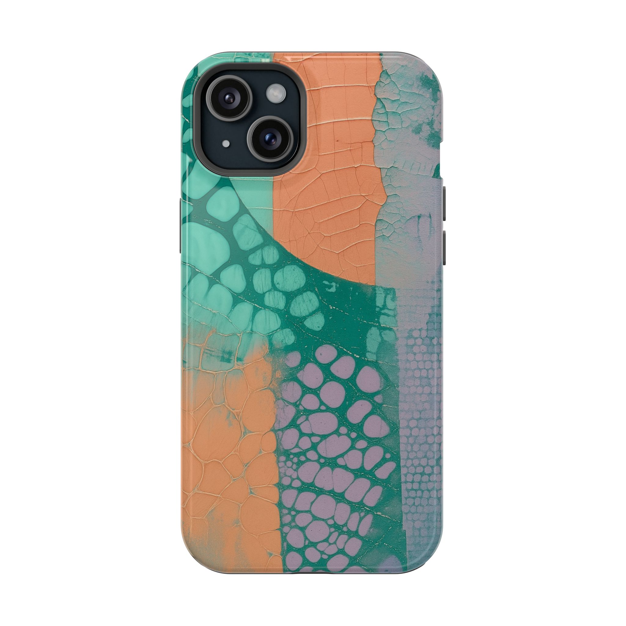 Serpentina Chic – Teal Coral Snake Skin iPhone Case - Image 82