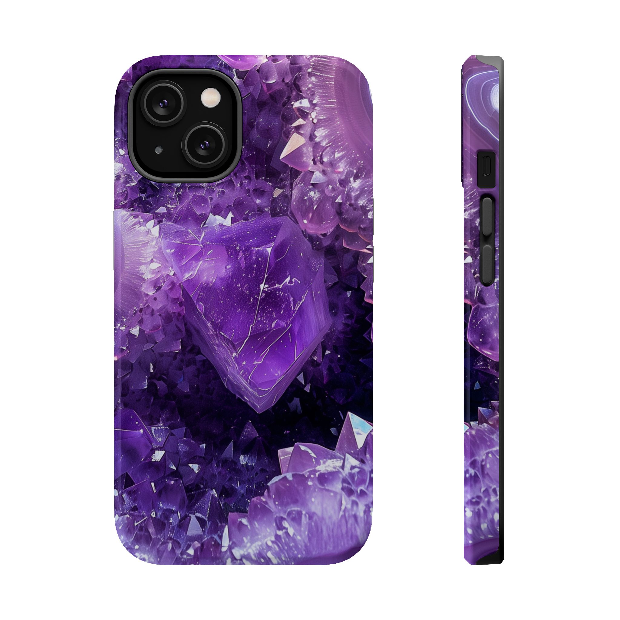 Violet Vice – Amethyst Geode Crystal iPhone Case - Image 2