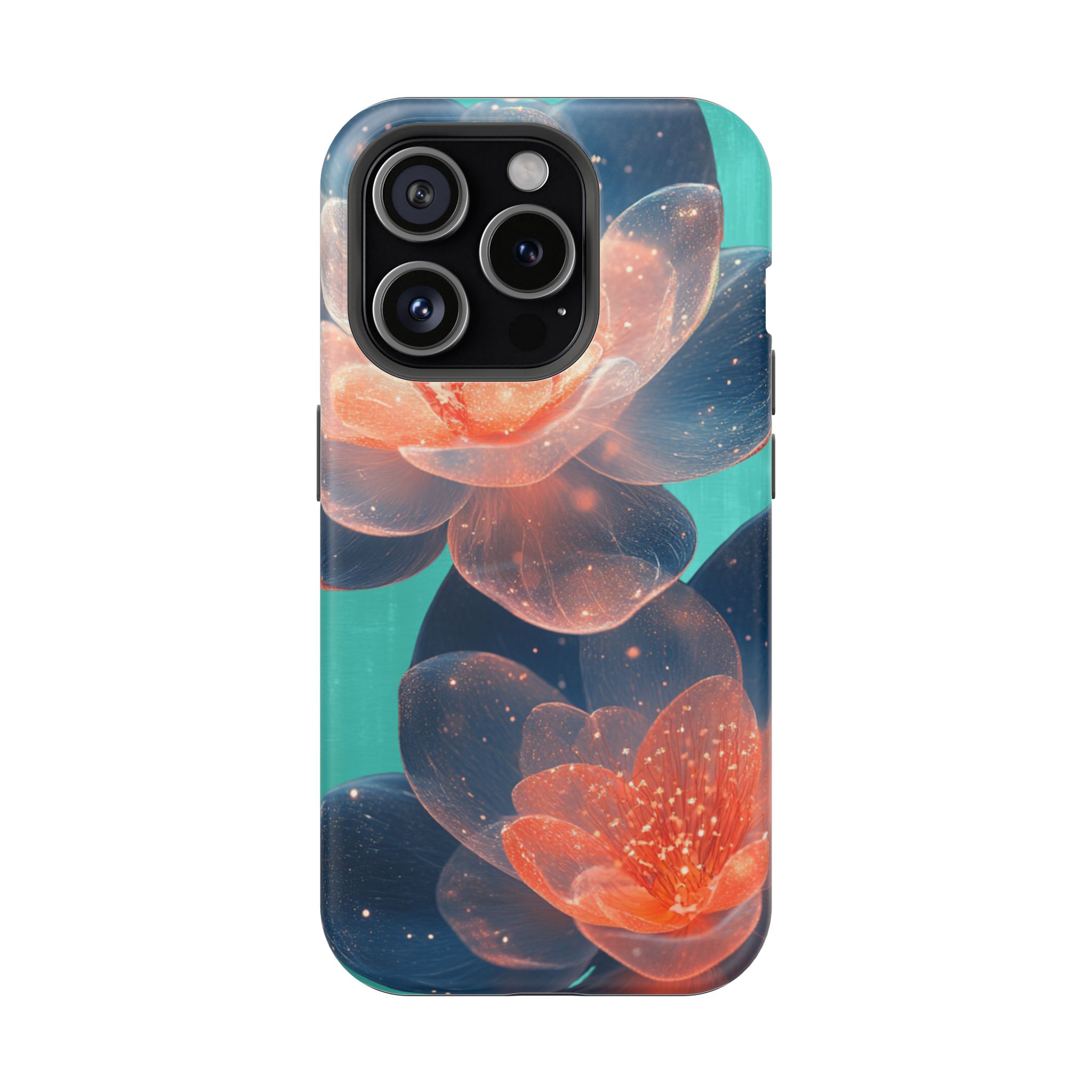 Velouris – Turquoise Glow Lotus Floral iPhone Case - Image 21