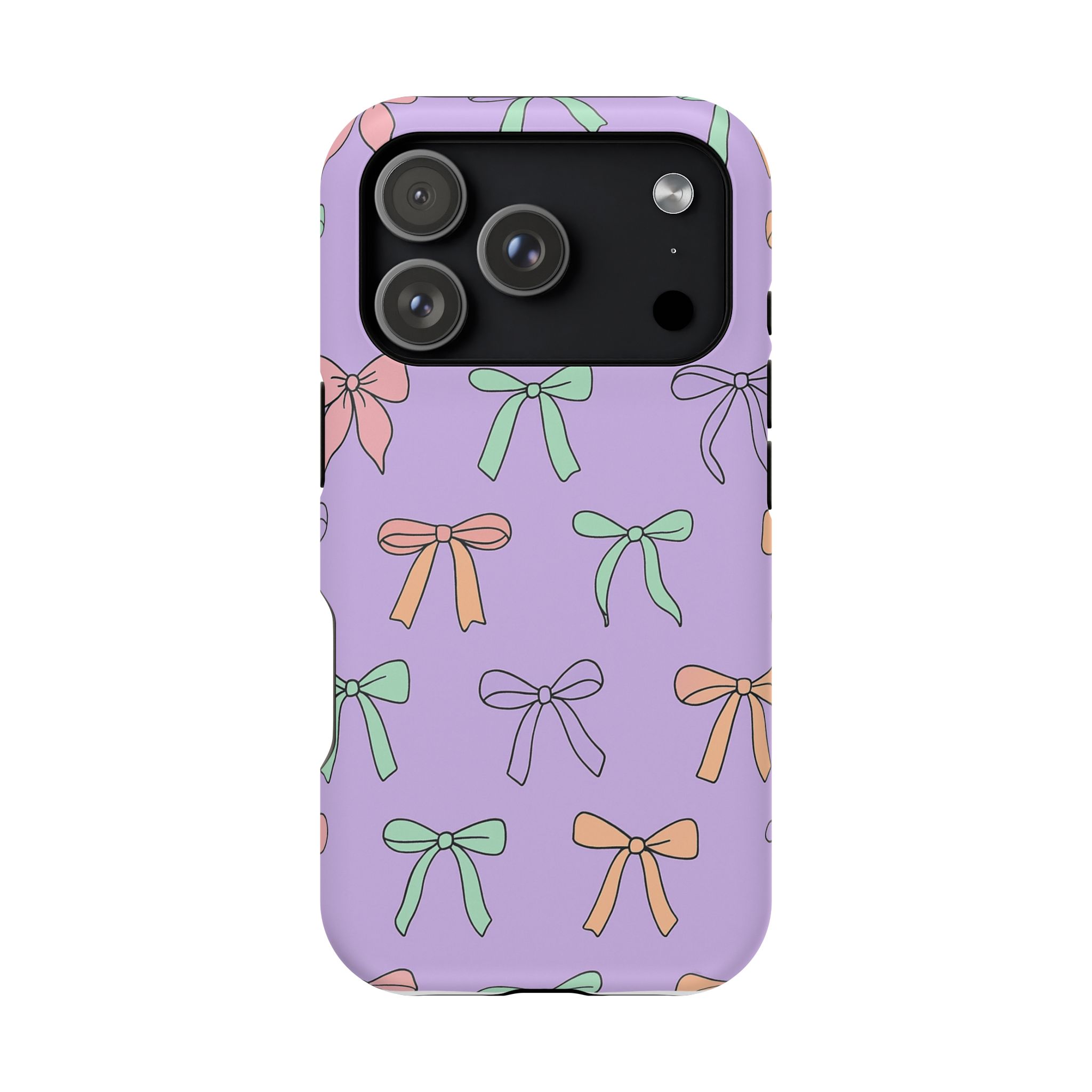Pastel Bows – Soft Lavender Cute Ribbon Pattern iPhone Case - Image 38