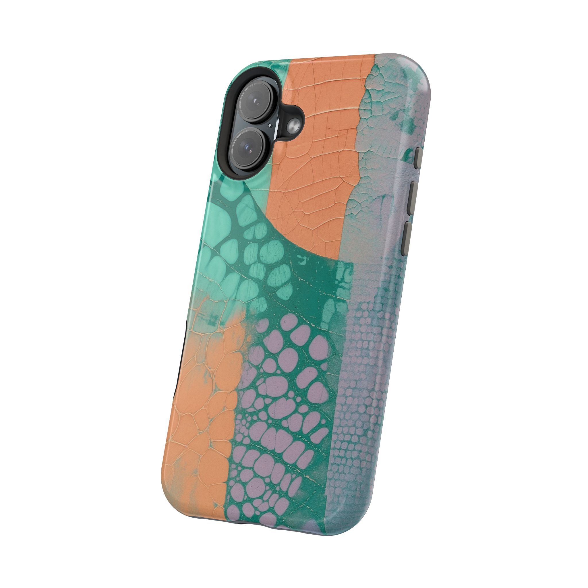 Serpentina Chic – Teal Coral Snake Skin iPhone Case - Image 107