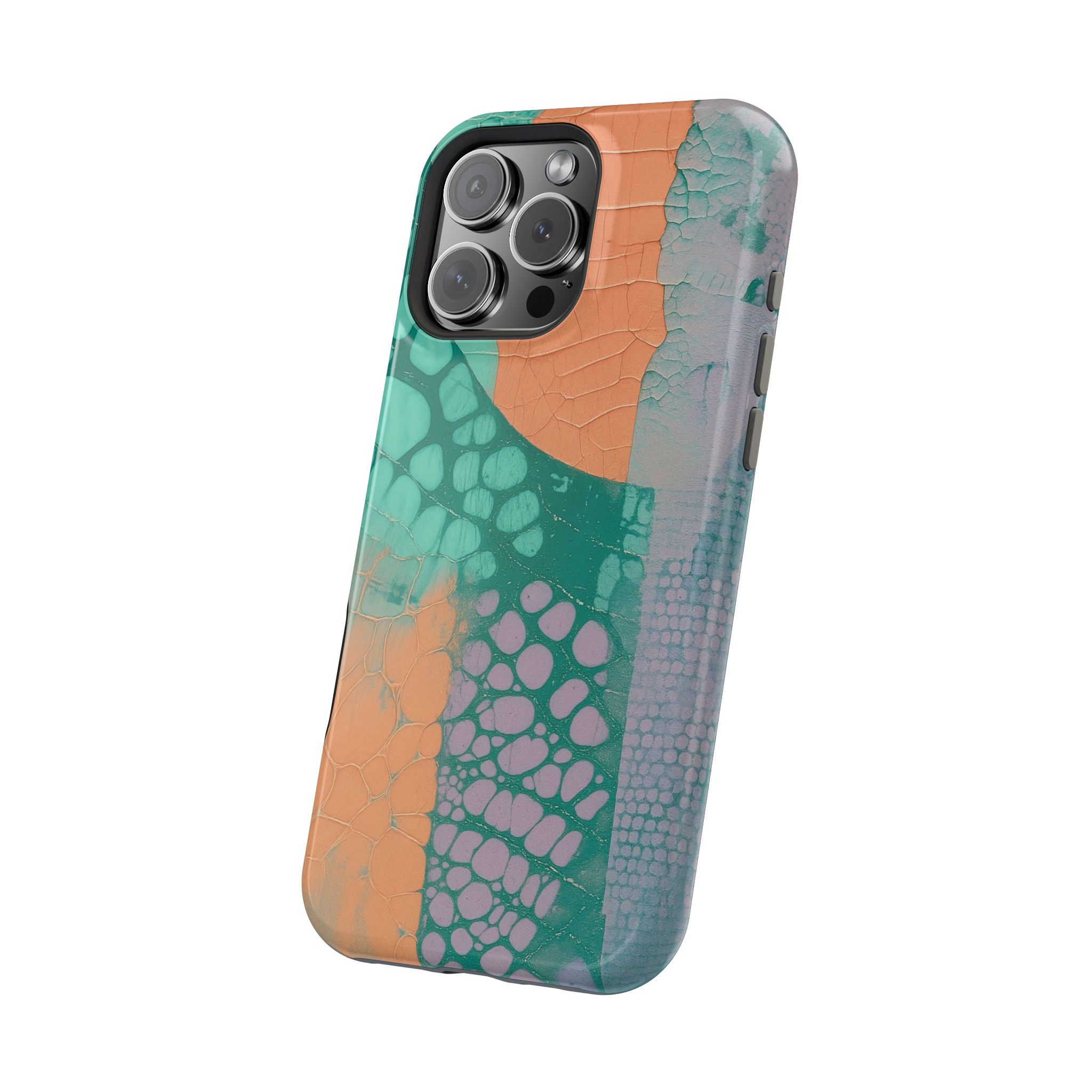 Serpentina Chic – Teal Coral Snake Skin iPhone Case - Image 123