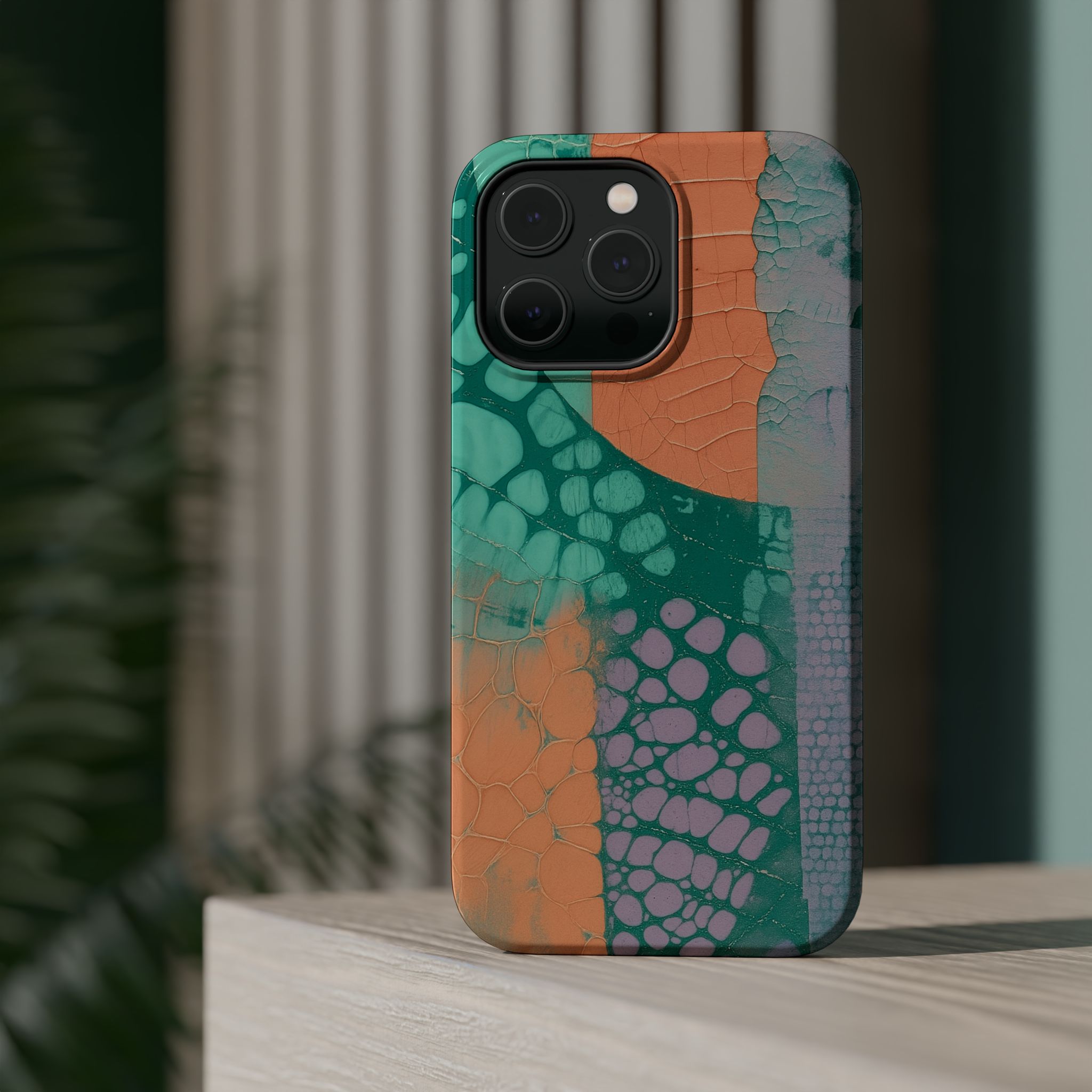 Serpentina Chic – Teal Coral Snake Skin iPhone Case - Image 29