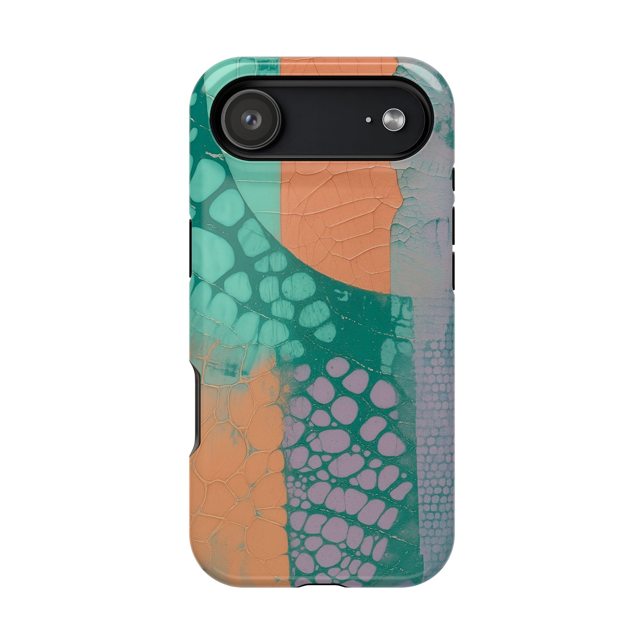 Serpentina Chic – Teal Coral Snake Skin iPhone Case - Image 131
