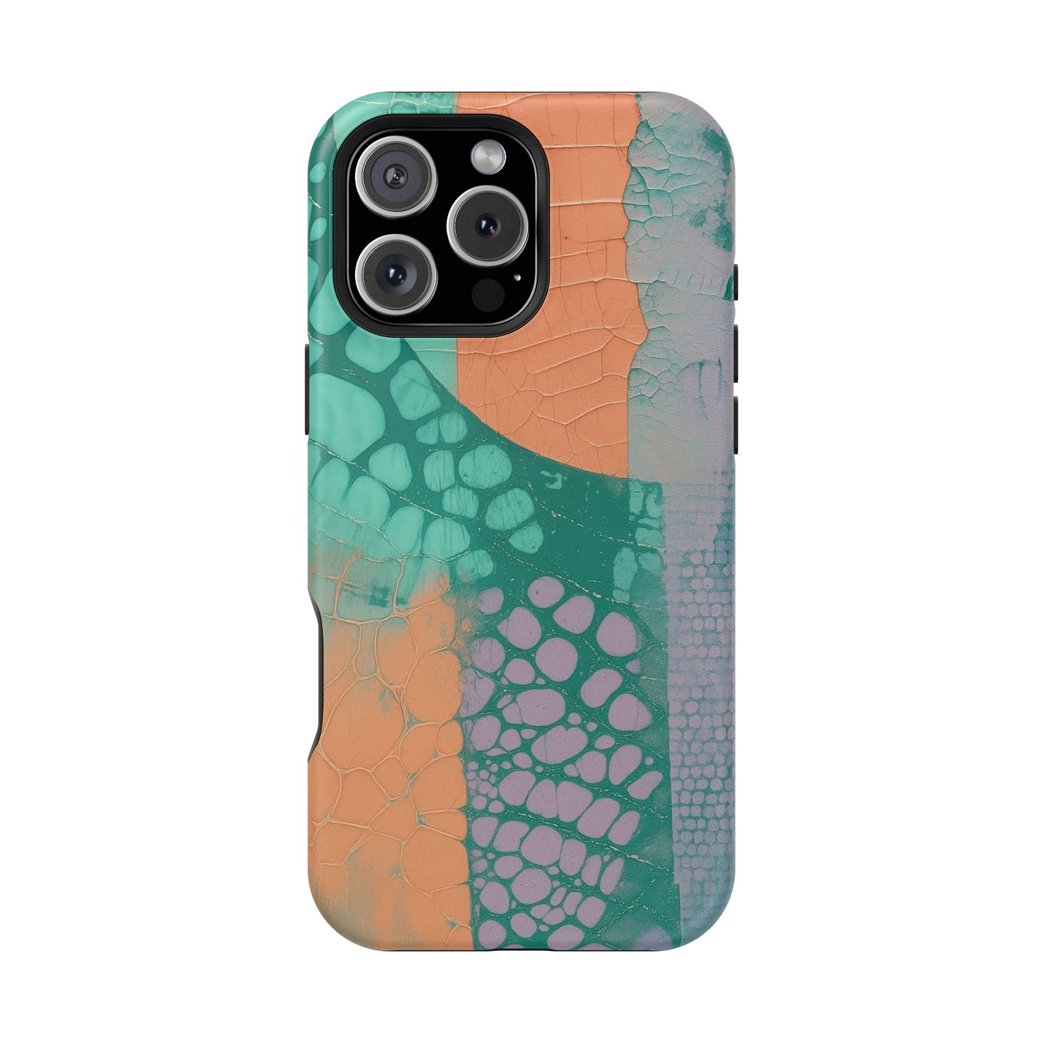 Serpentina Chic – Teal Coral Snake Skin iPhone Case - Image 126