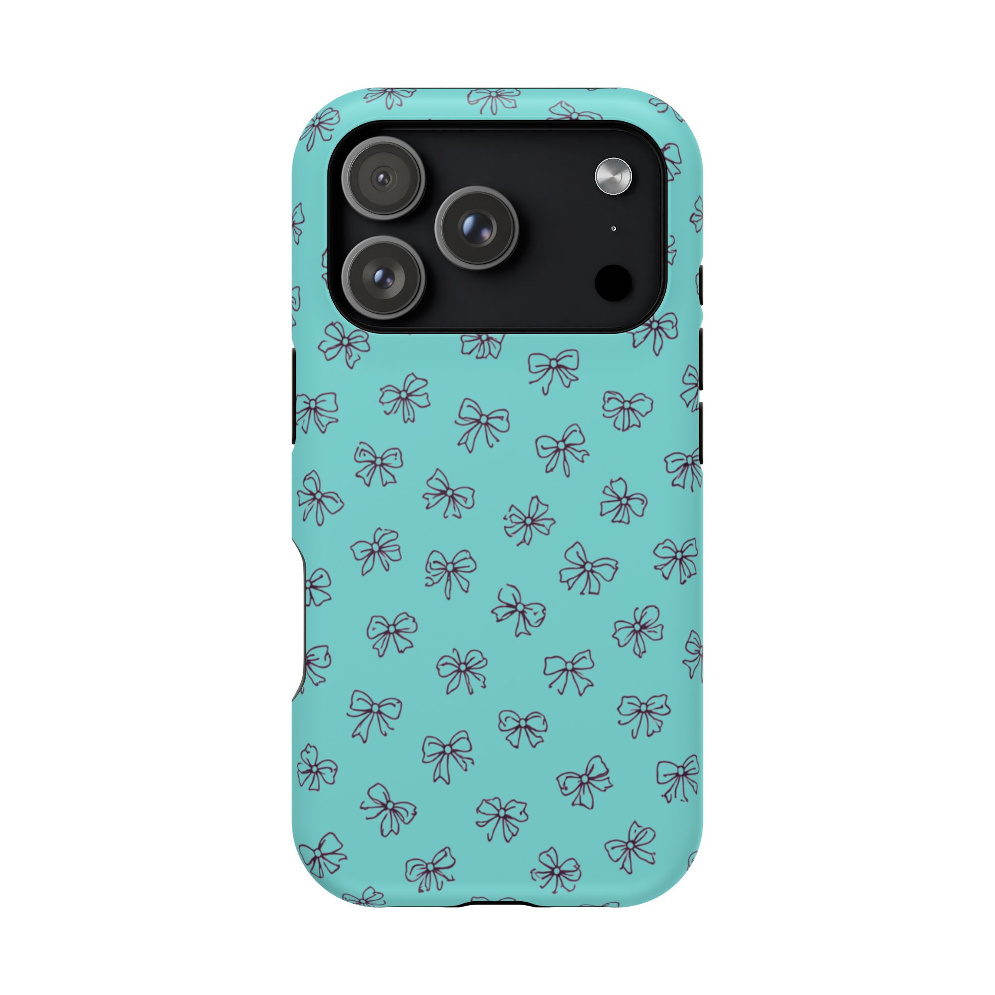 Mint Bows – Minimal Ribbon Pattern Mint iPhone Case - Image 38