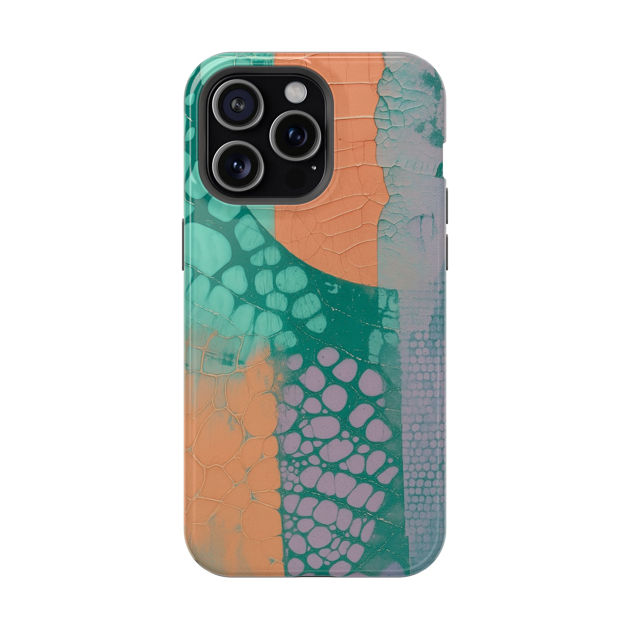 Serpentina Chic – Teal Coral Snake Skin iPhone Case - Image 90
