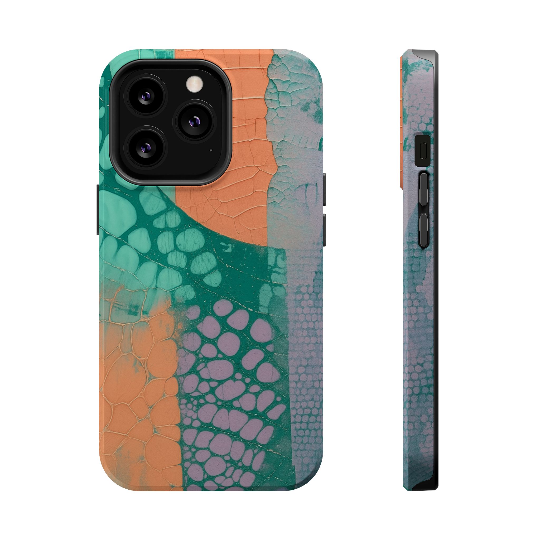Serpentina Chic – Teal Coral Snake Skin iPhone Case - Image 50