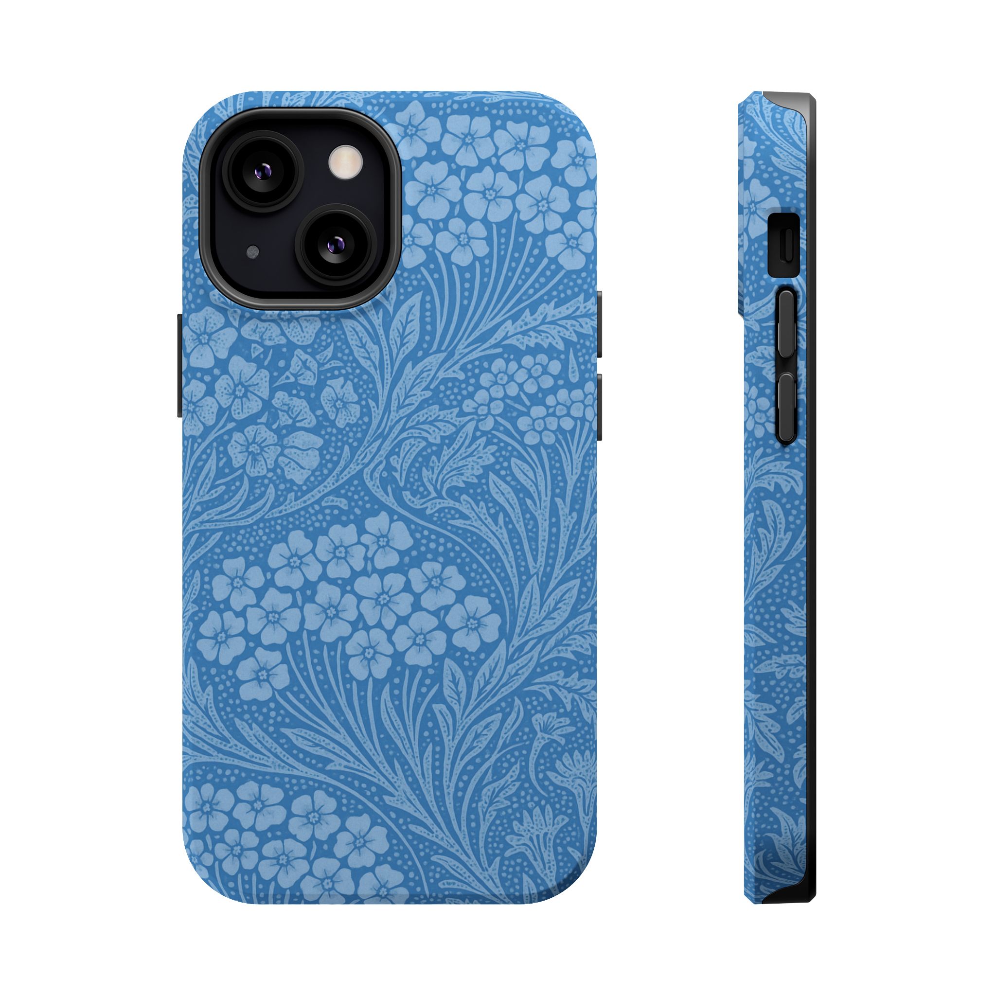 Blue Meadow – Soft Sky Floral Pattern iPhone Case - Image 14