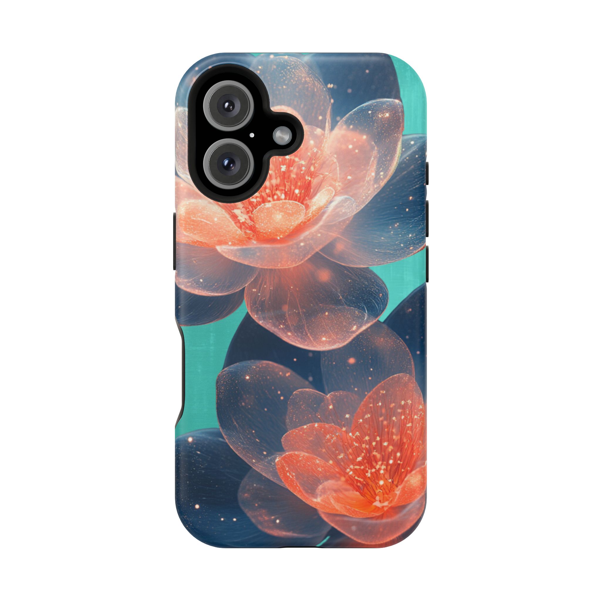 Velouris – Turquoise Glow Lotus Floral iPhone Case - Image 27