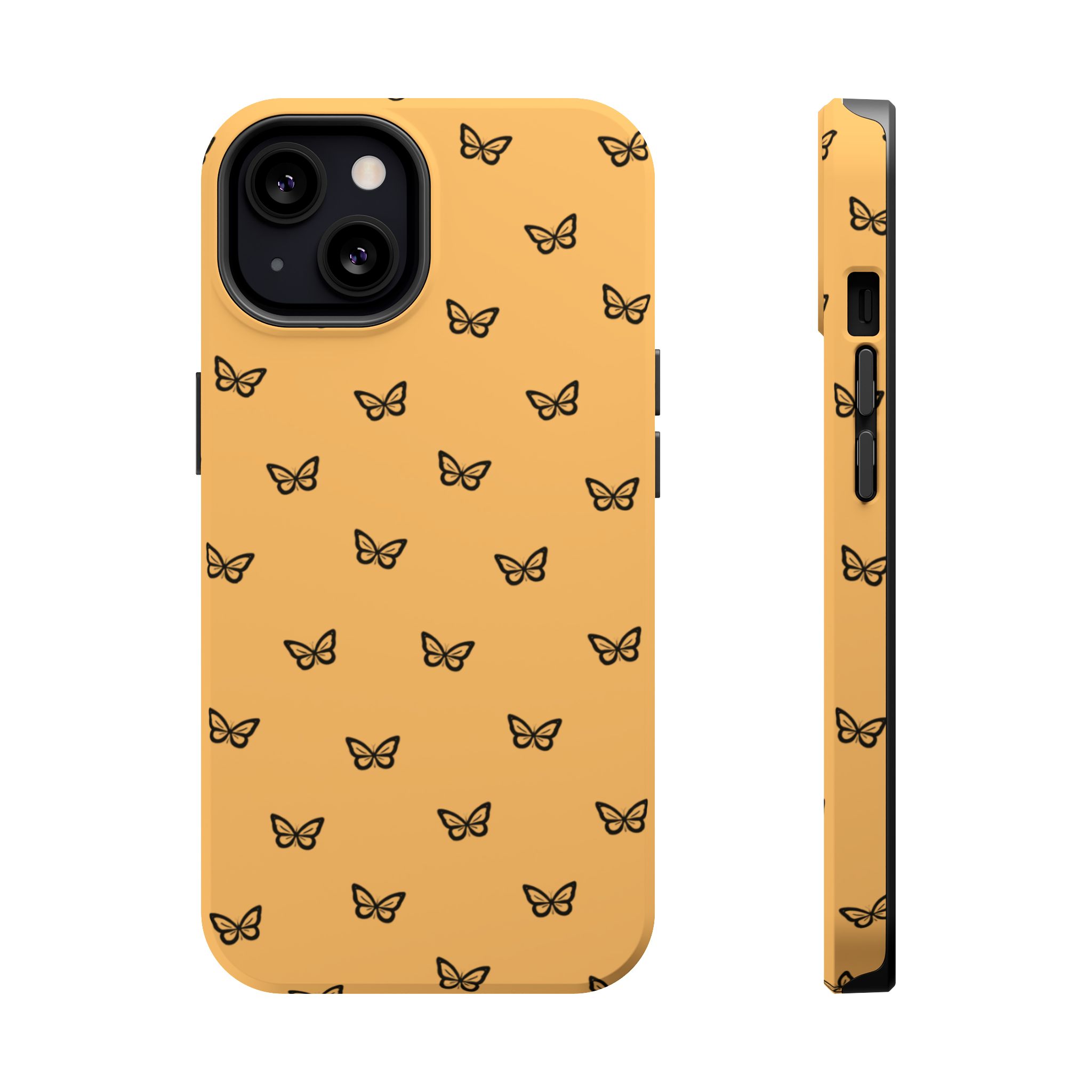 Golden Flutter – Sunset Butterfly iPhone Case - Image 11