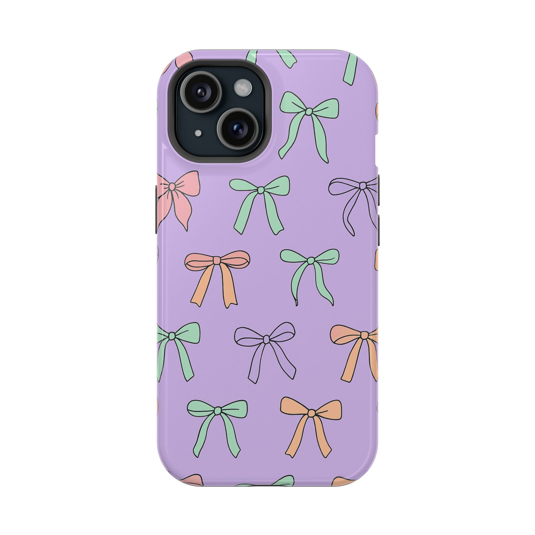 Pastel Bows – Soft Lavender Cute Ribbon Pattern iPhone Case - Image 19