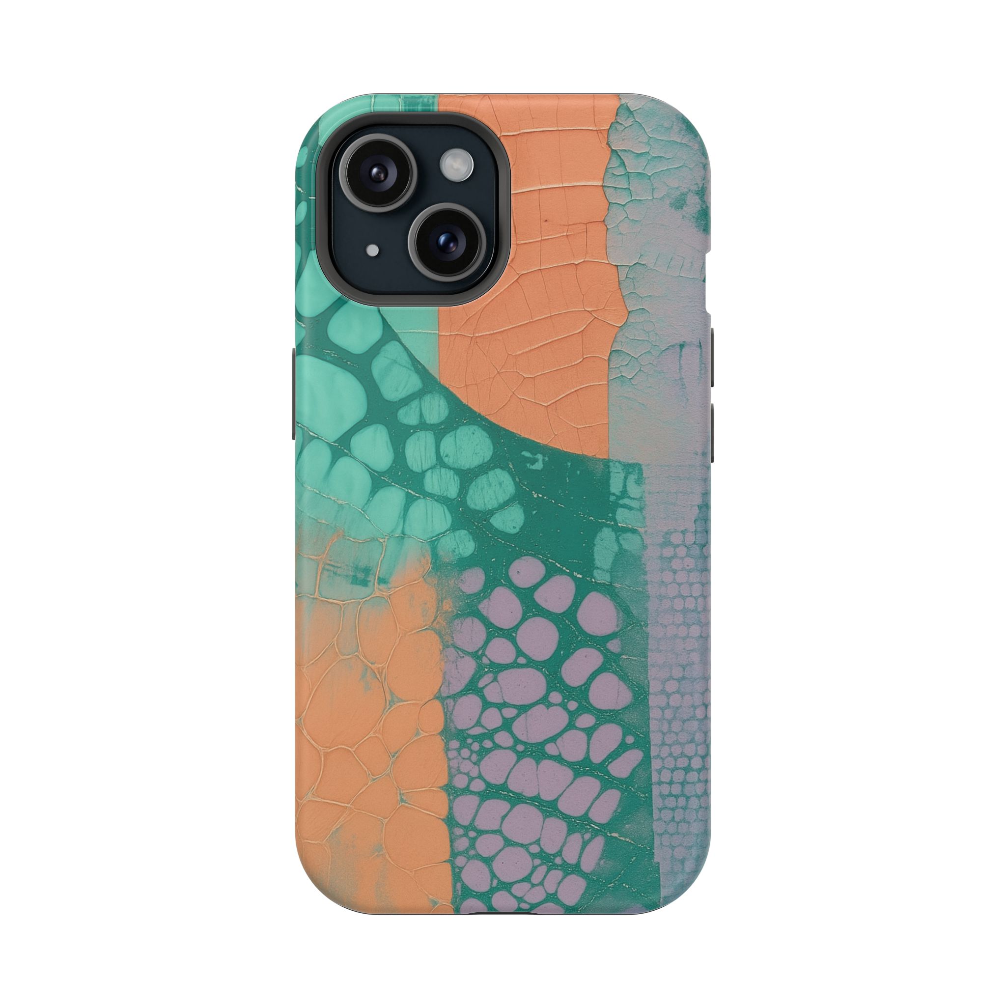 Serpentina Chic – Teal Coral Snake Skin iPhone Case - Image 70