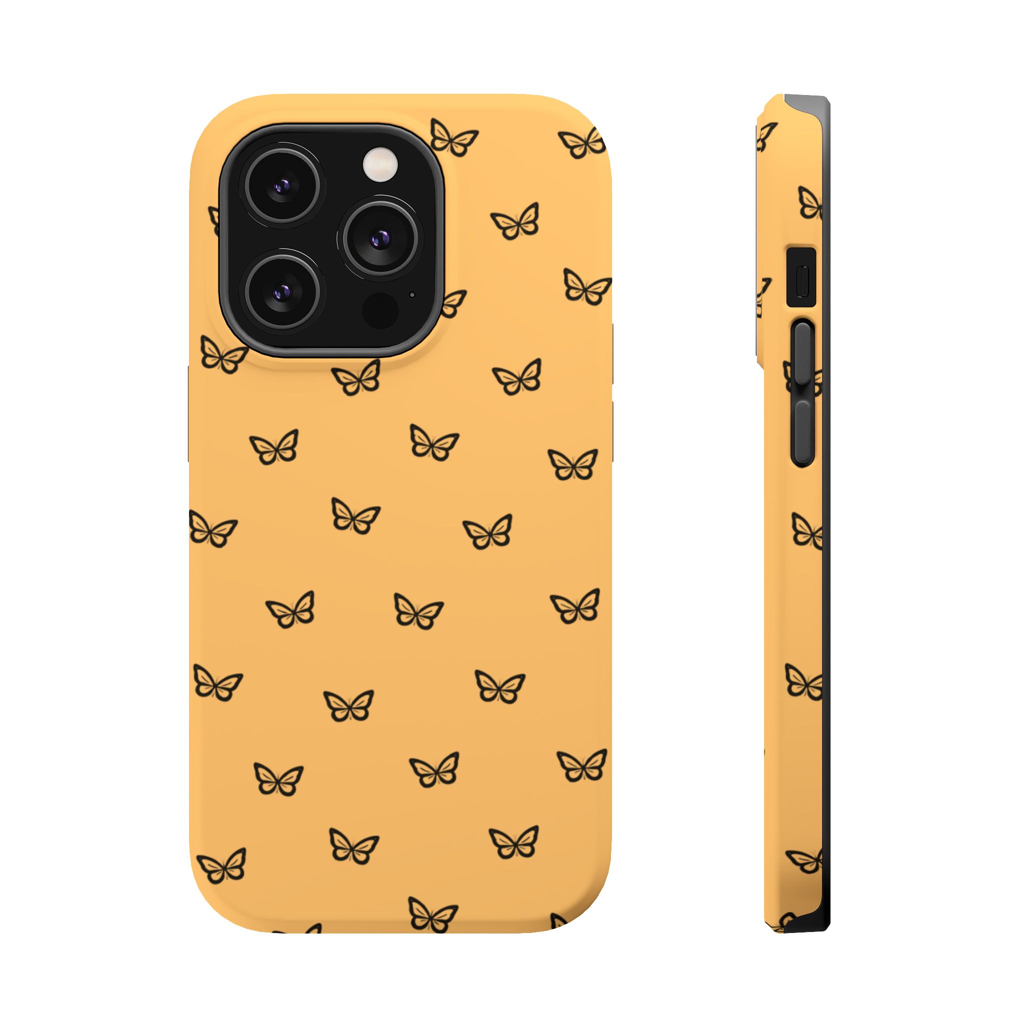 Golden Flutter – Sunset Butterfly iPhone Case - Image 5