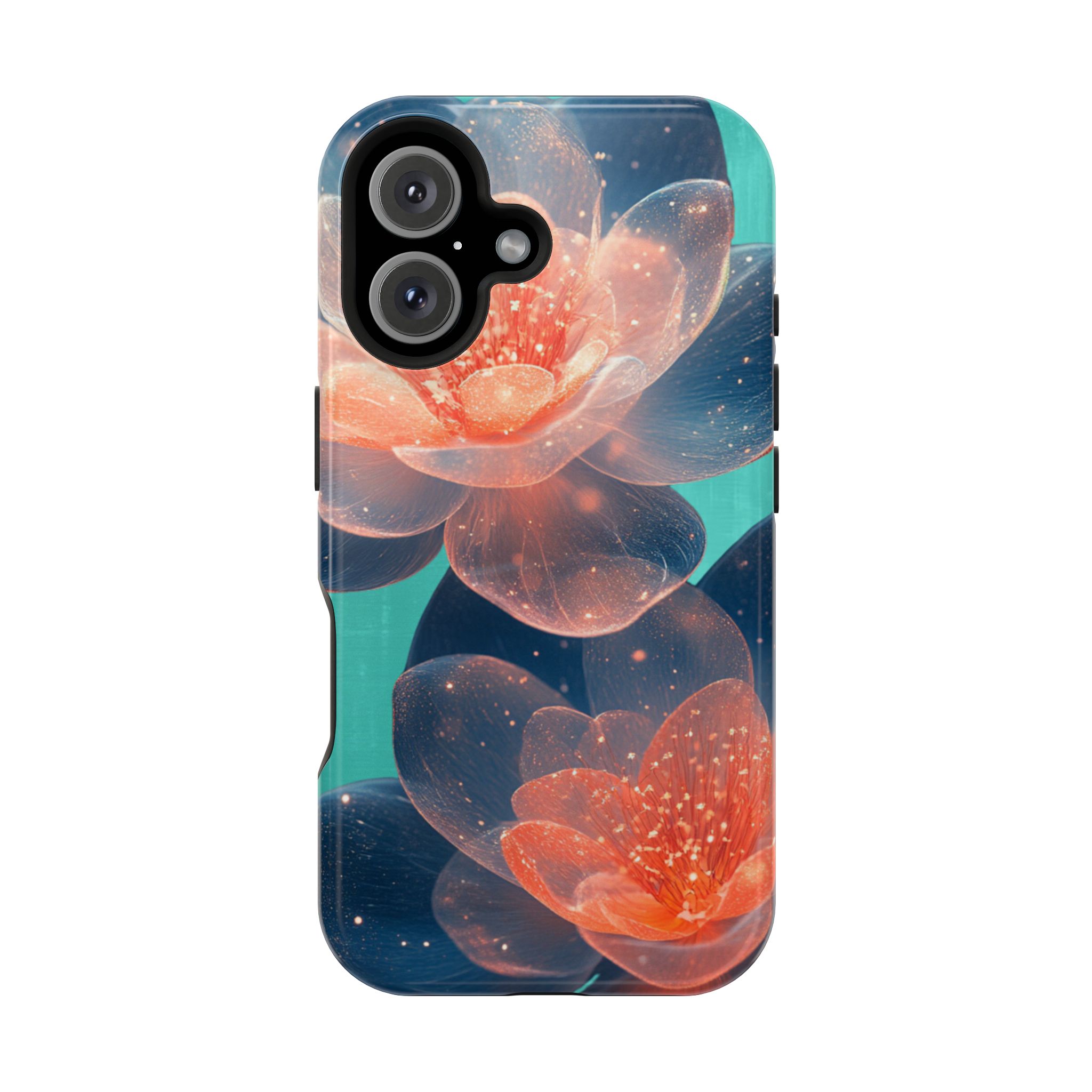 Velouris – Turquoise Glow Lotus Floral iPhone Case - Image 26