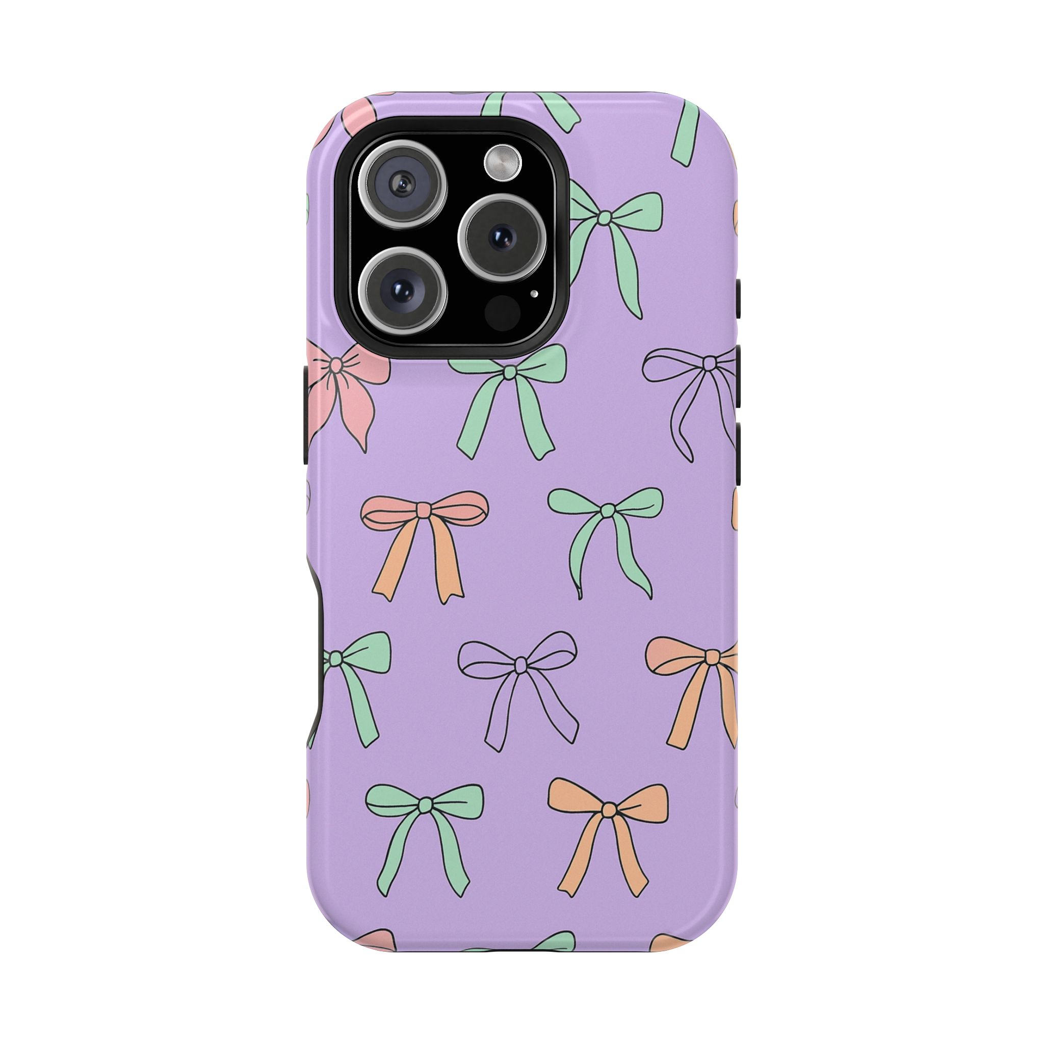 Pastel Bows – Soft Lavender Cute Ribbon Pattern iPhone Case - Image 31