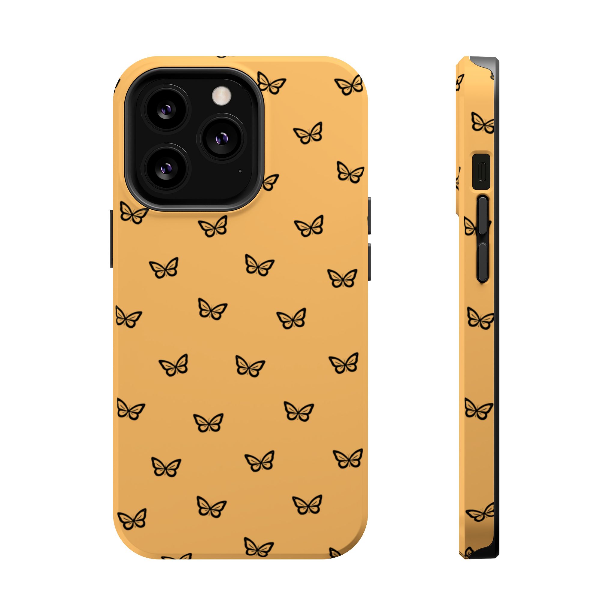 Golden Flutter – Sunset Butterfly iPhone Case - Image 14