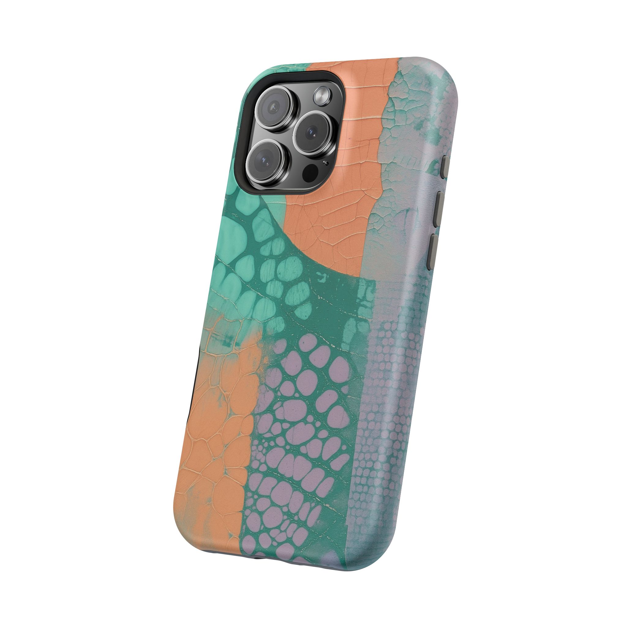 Serpentina Chic – Teal Coral Snake Skin iPhone Case - Image 127