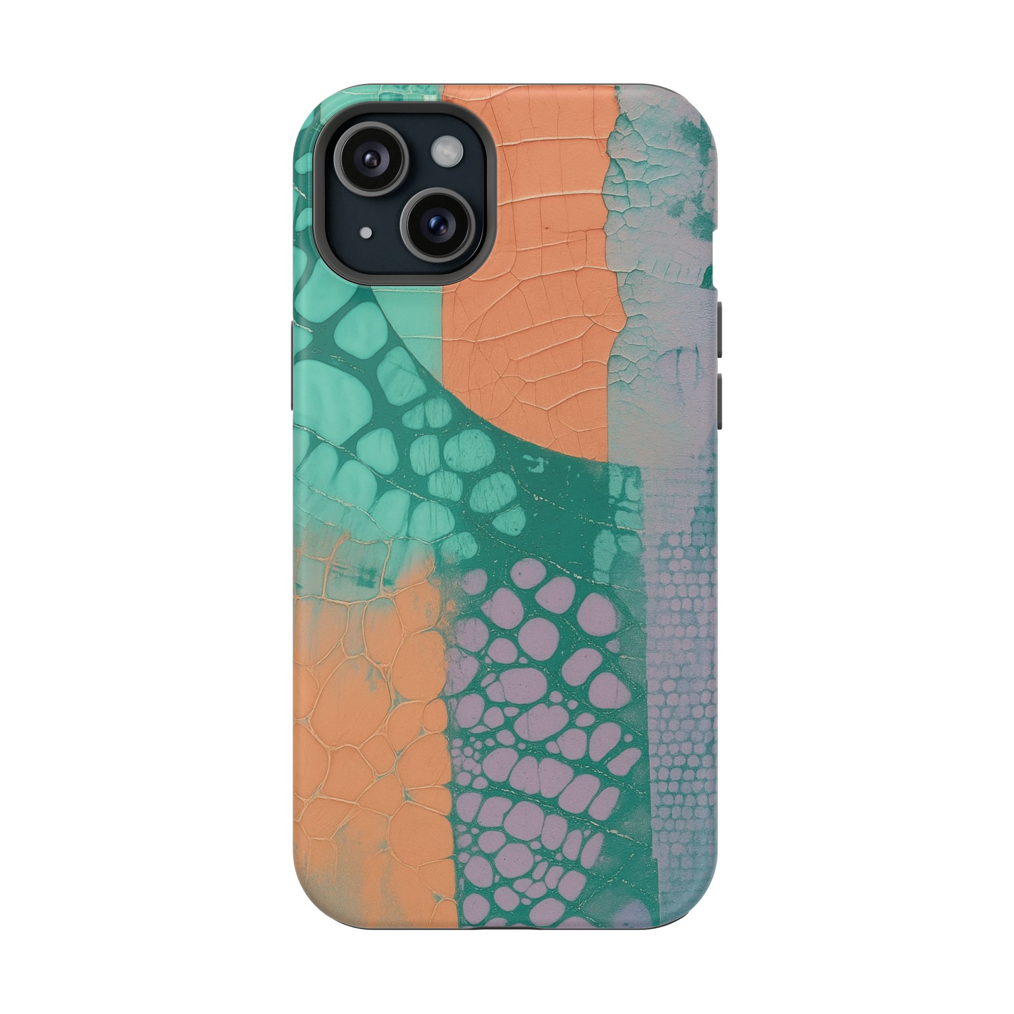 Serpentina Chic – Teal Coral Snake Skin iPhone Case - Image 86