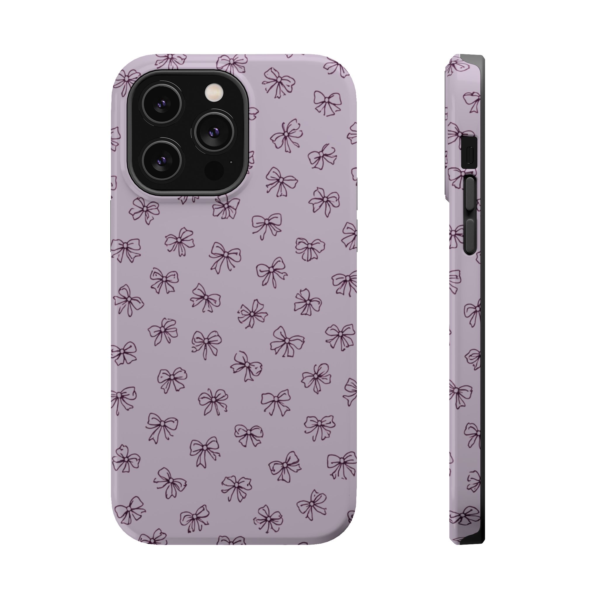 Lilac Bows – Soft Purple Ribbon Pattern iPhone Case - Image 8