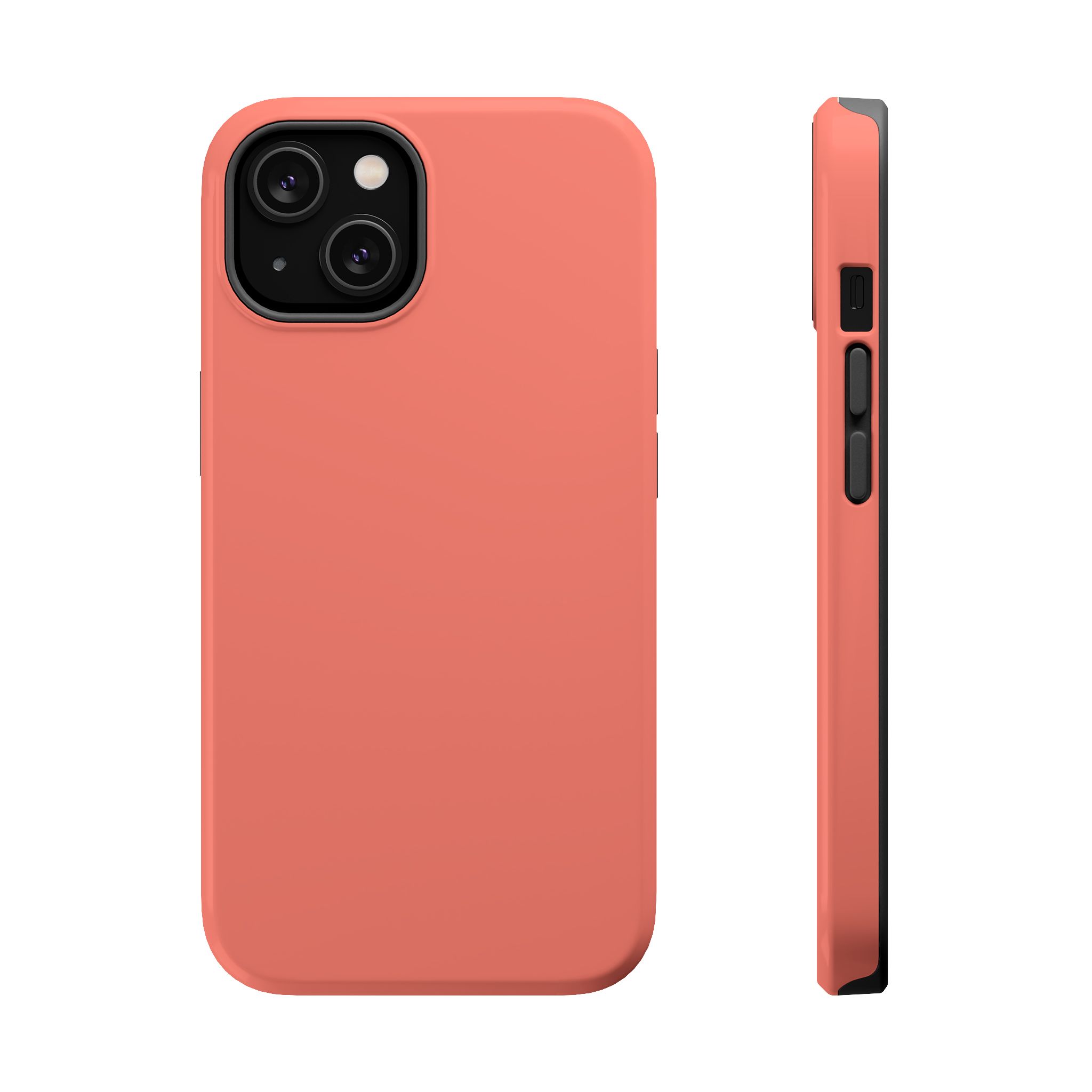 Peachy Coral – Warm Coral iPhone Case - Image 2