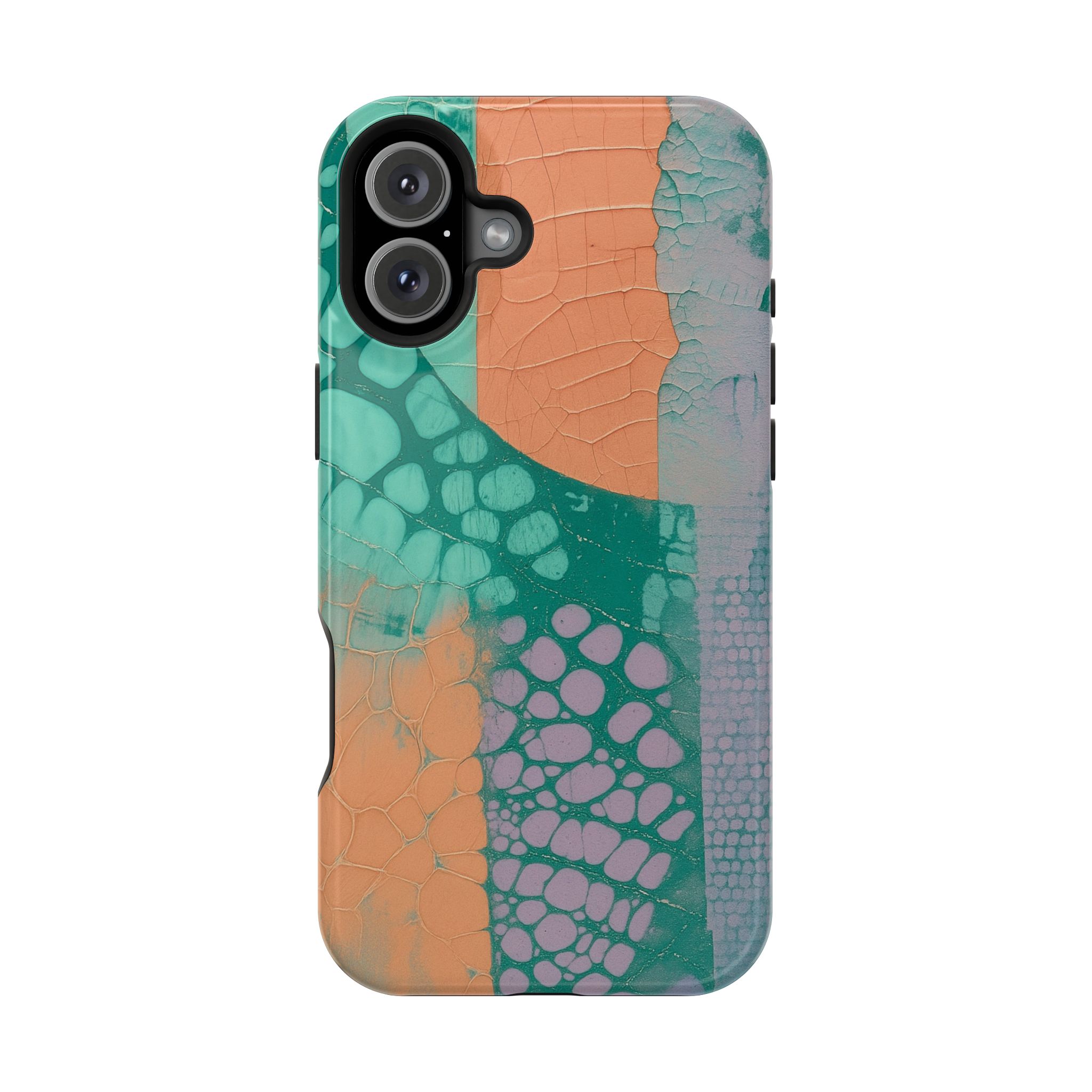 Serpentina Chic – Teal Coral Snake Skin iPhone Case - Image 106