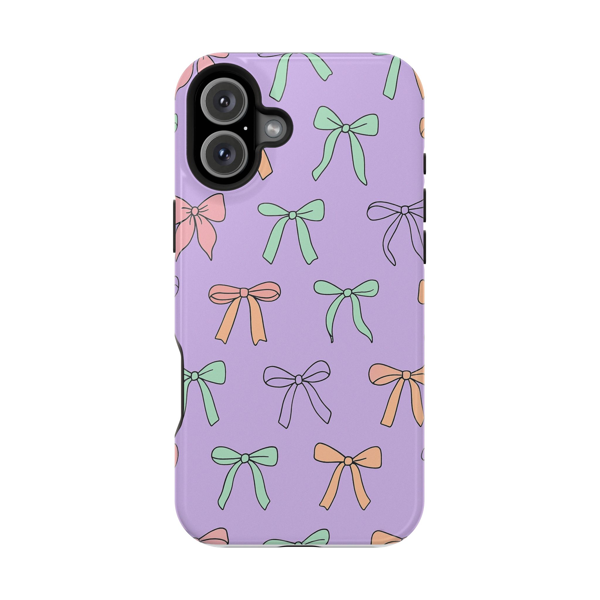 Pastel Bows – Soft Lavender Cute Ribbon Pattern iPhone Case - Image 29