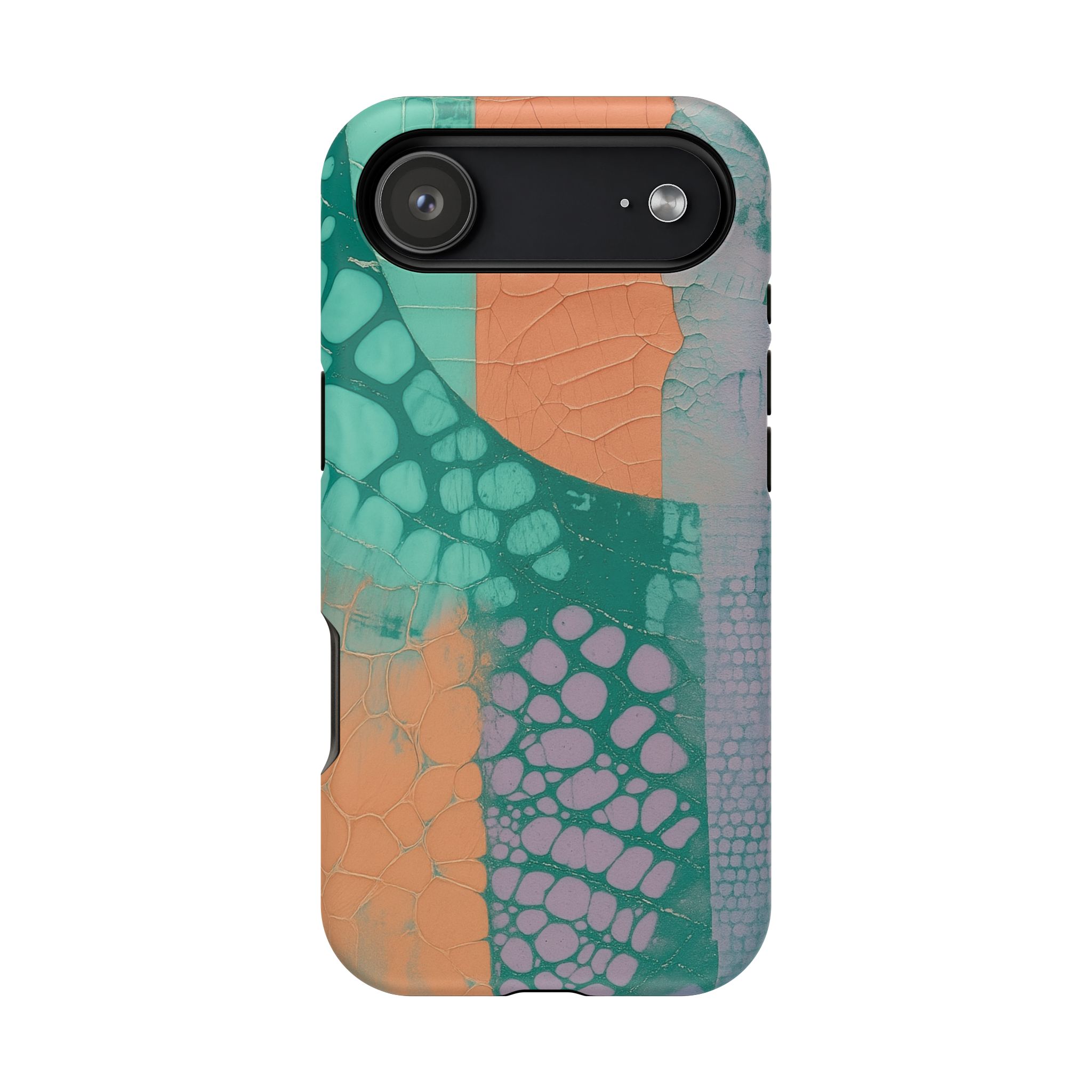 Serpentina Chic – Teal Coral Snake Skin iPhone Case - Image 132