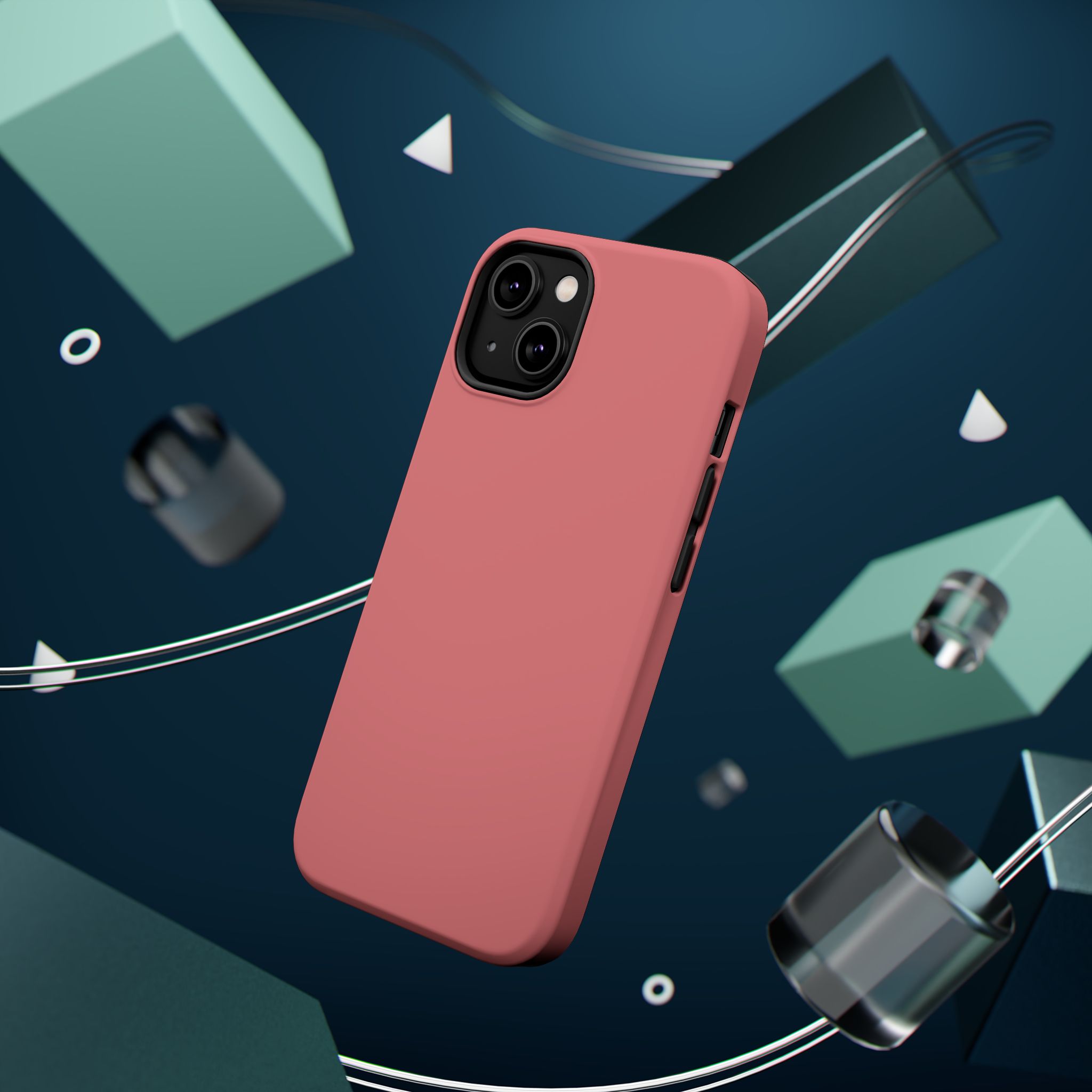 Rosewood Red – Soft Rose Red iPhone Case - Image 8