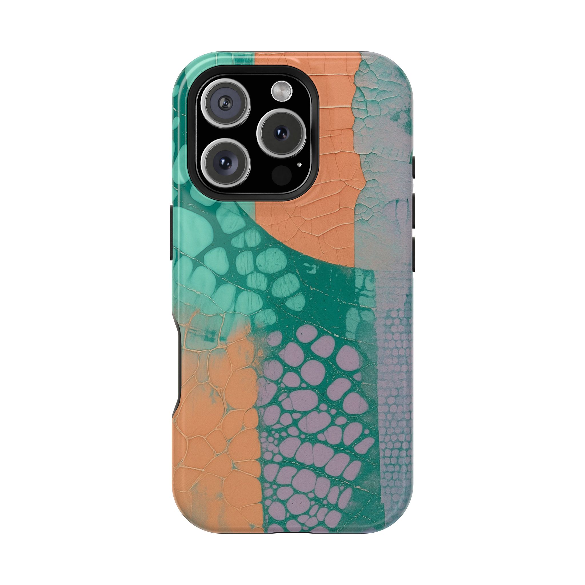Serpentina Chic – Teal Coral Snake Skin iPhone Case - Image 114