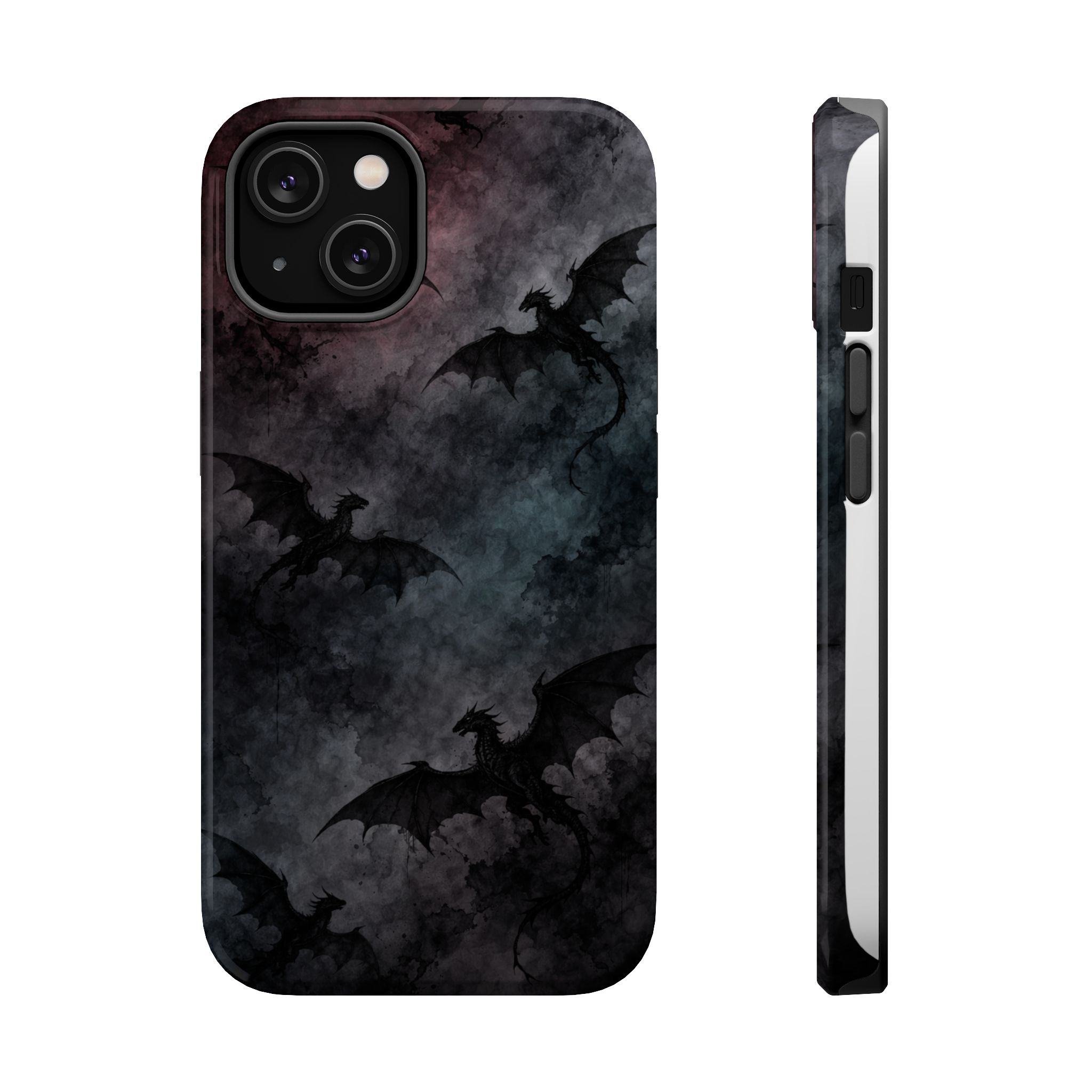 Shadow Flight – Dark Dragon Gothic iPhone Case - Image 2