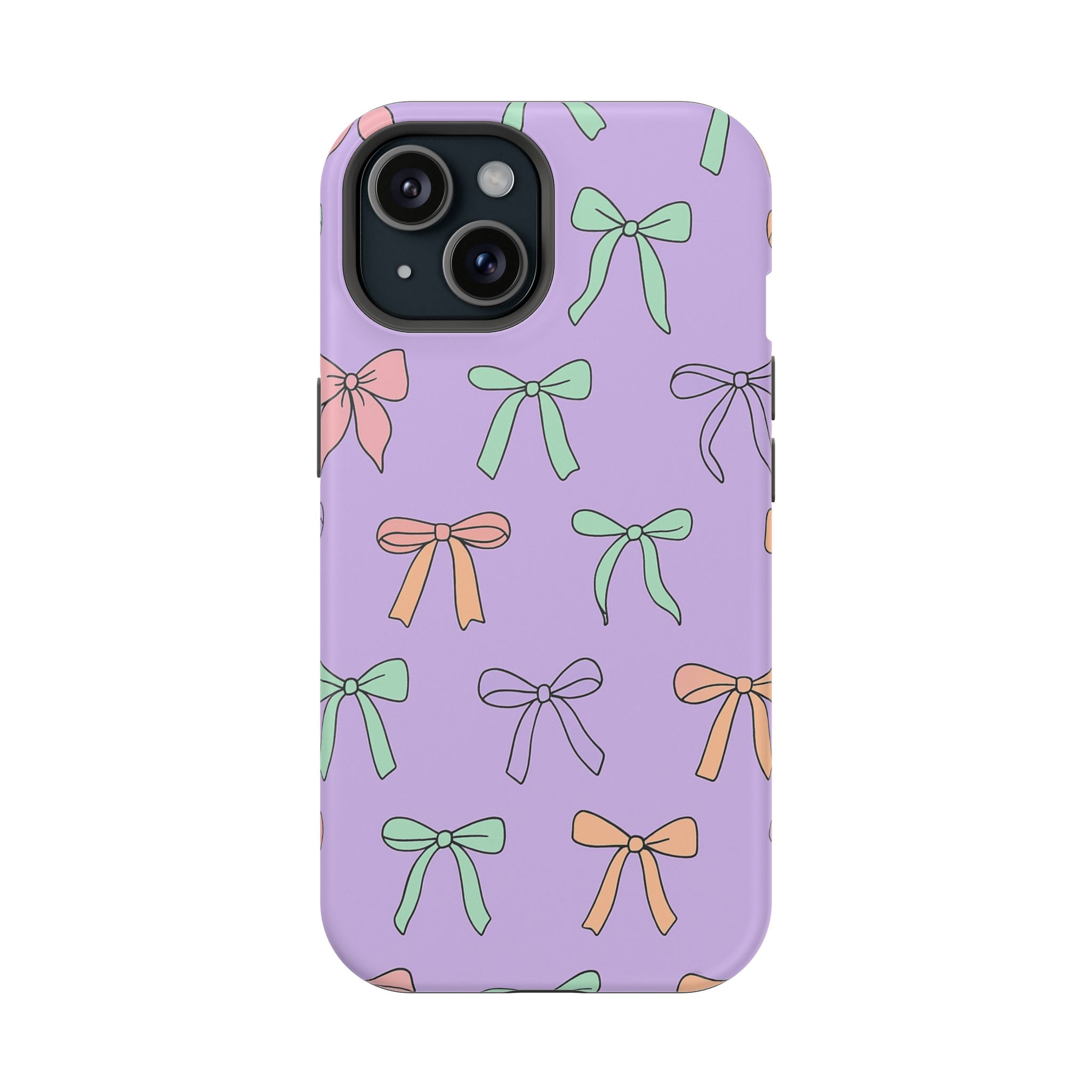 Pastel Bows – Soft Lavender Cute Ribbon Pattern iPhone Case - Image 20