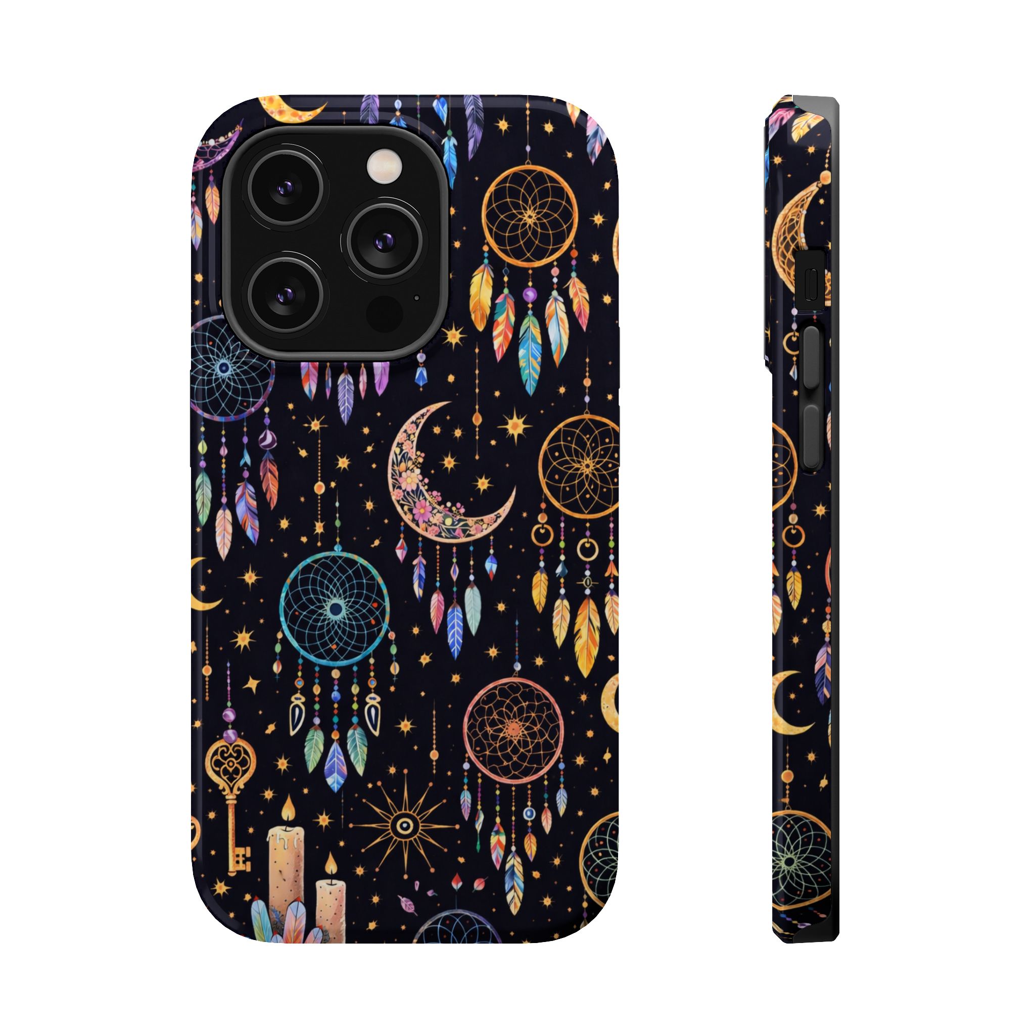 Celestial Dreams – Lunar Dream Catcher Magic iPhone Case - Image 4