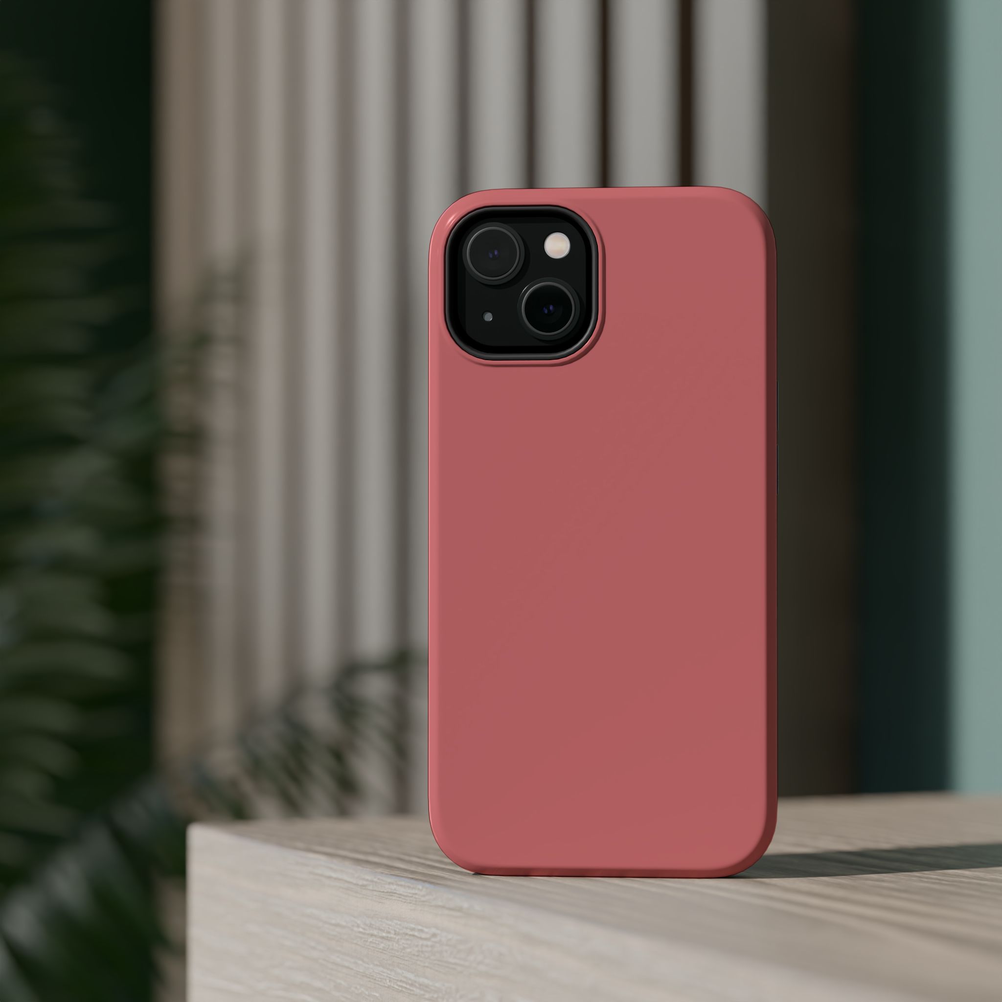 Rosewood Red – Soft Rose Red iPhone Case - Image 5