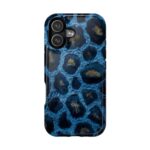 Sapphire Blue Leopard iPhone Case