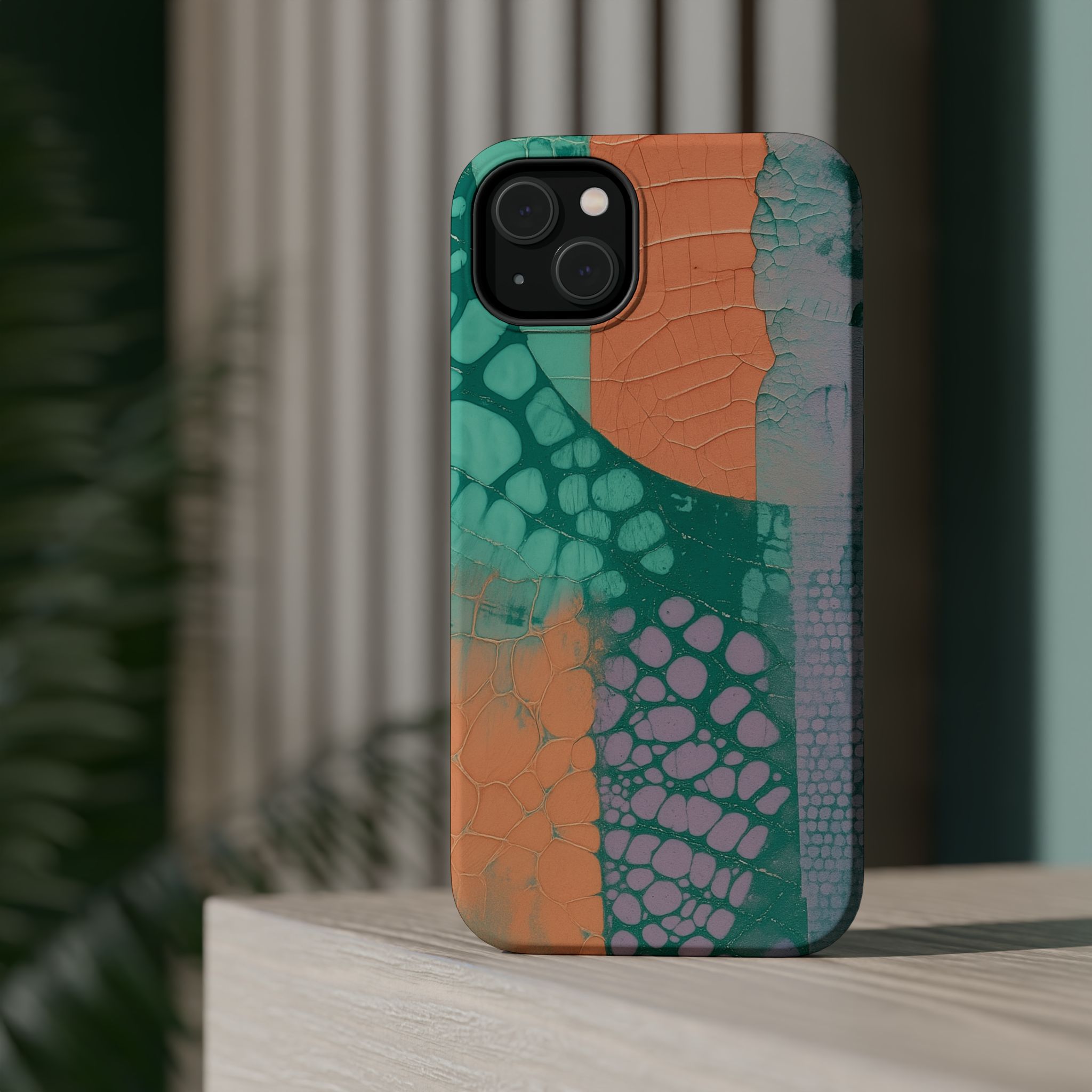 Serpentina Chic – Teal Coral Snake Skin iPhone Case - Image 25
