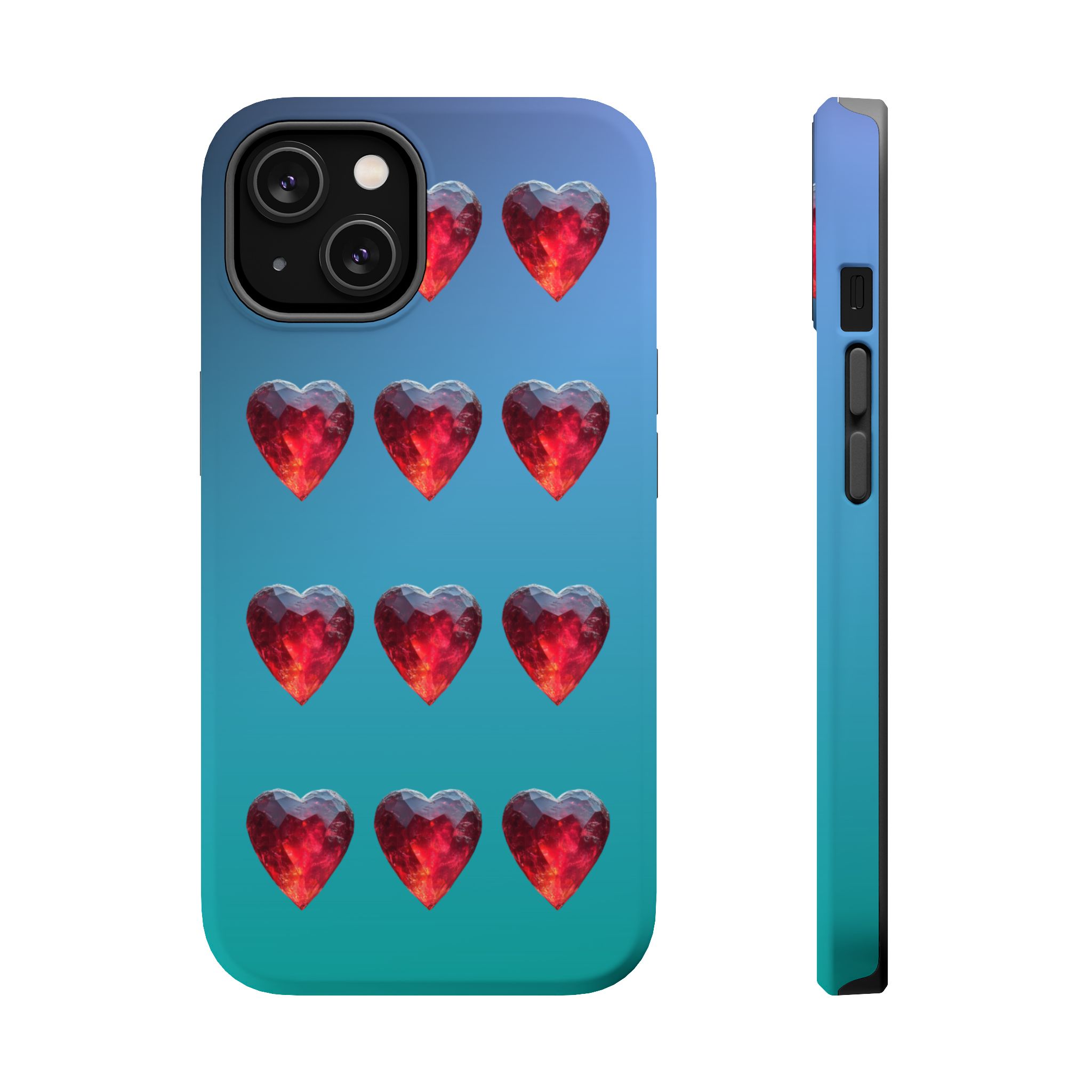 Scarlet Love – Ruby Heart Gems Love iPhone Case - Image 3