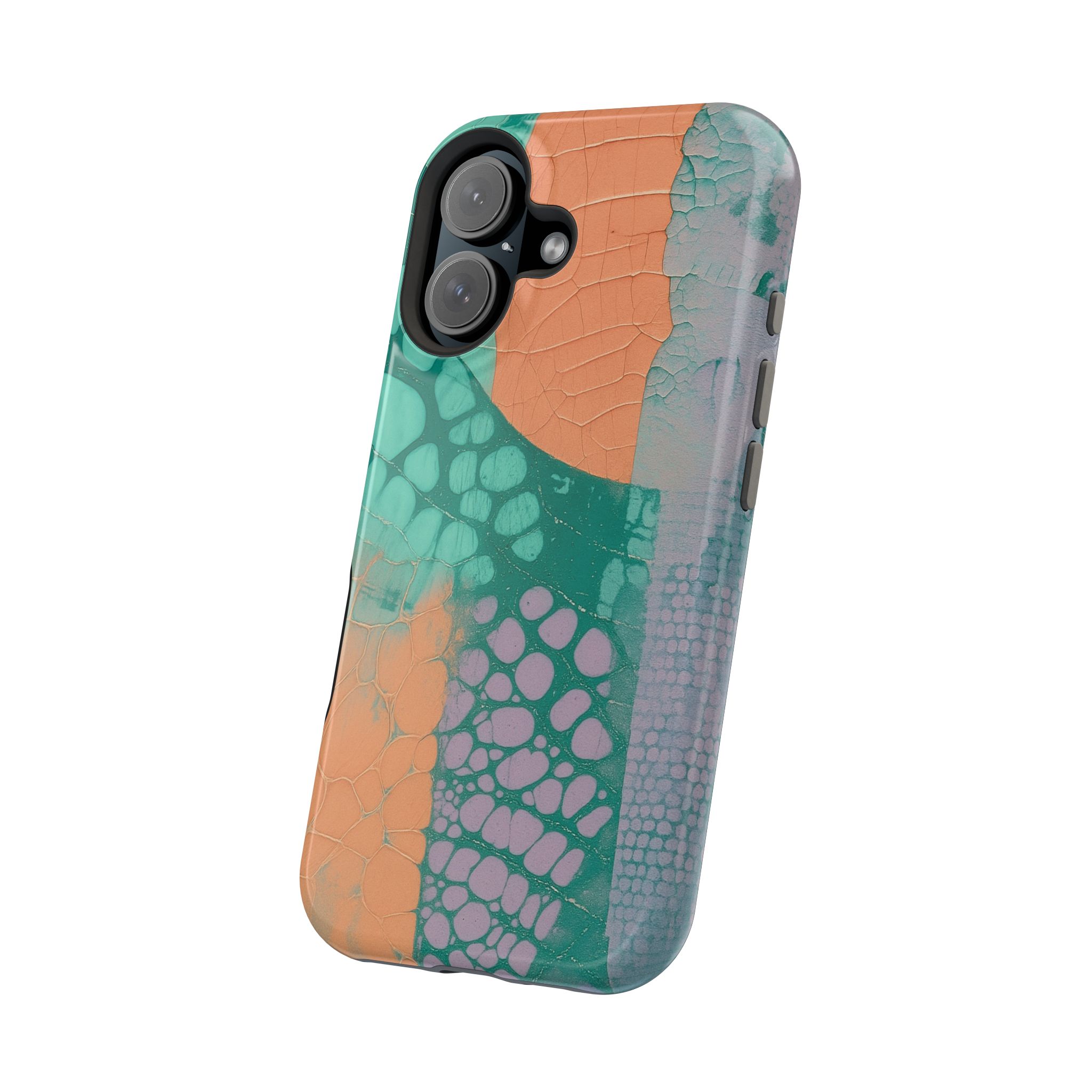 Serpentina Chic – Teal Coral Snake Skin iPhone Case - Image 99