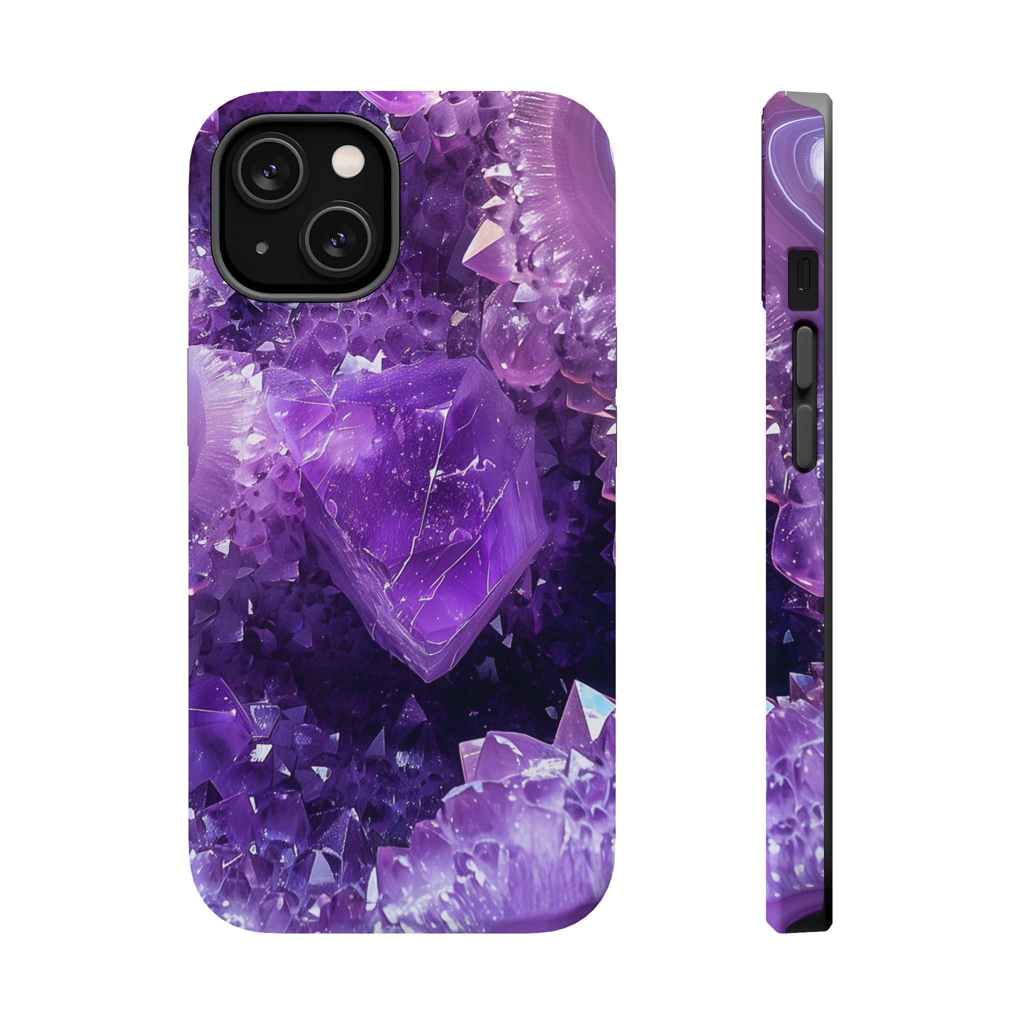 Violet Vice – Amethyst Geode Crystal iPhone Case - Image 3