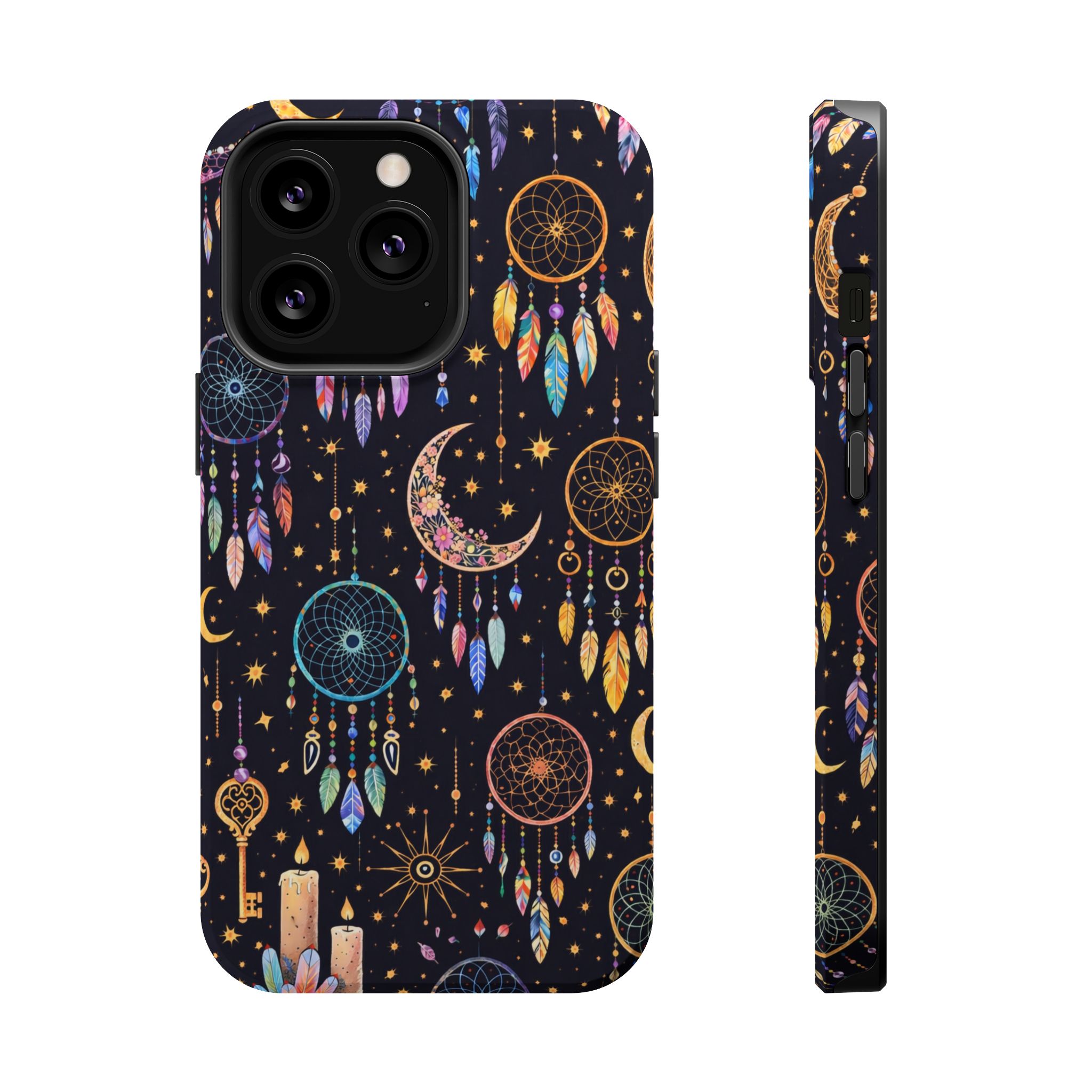 Celestial Dreams – Lunar Dream Catcher Magic iPhone Case - Image 15