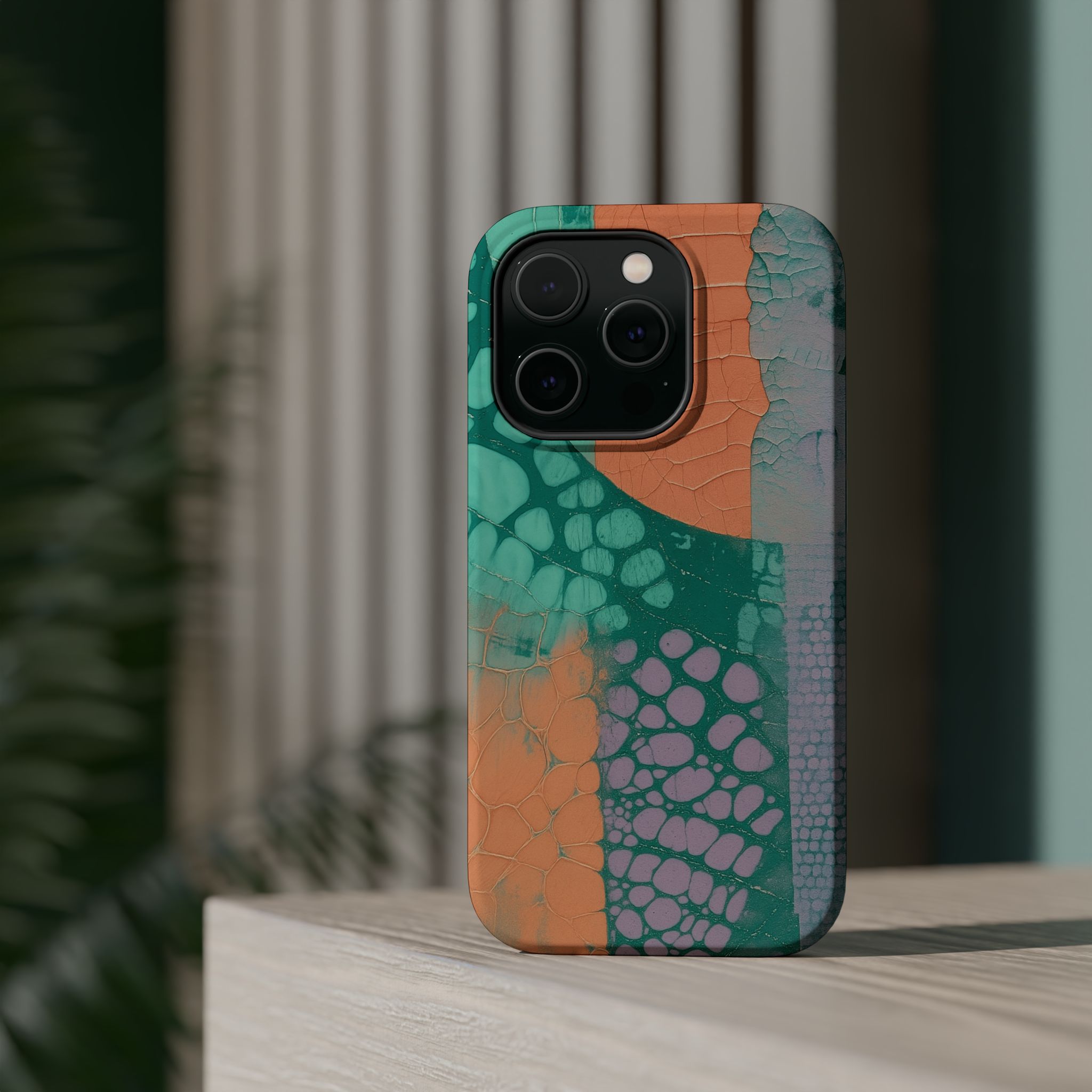 Serpentina Chic – Teal Coral Snake Skin iPhone Case - Image 17