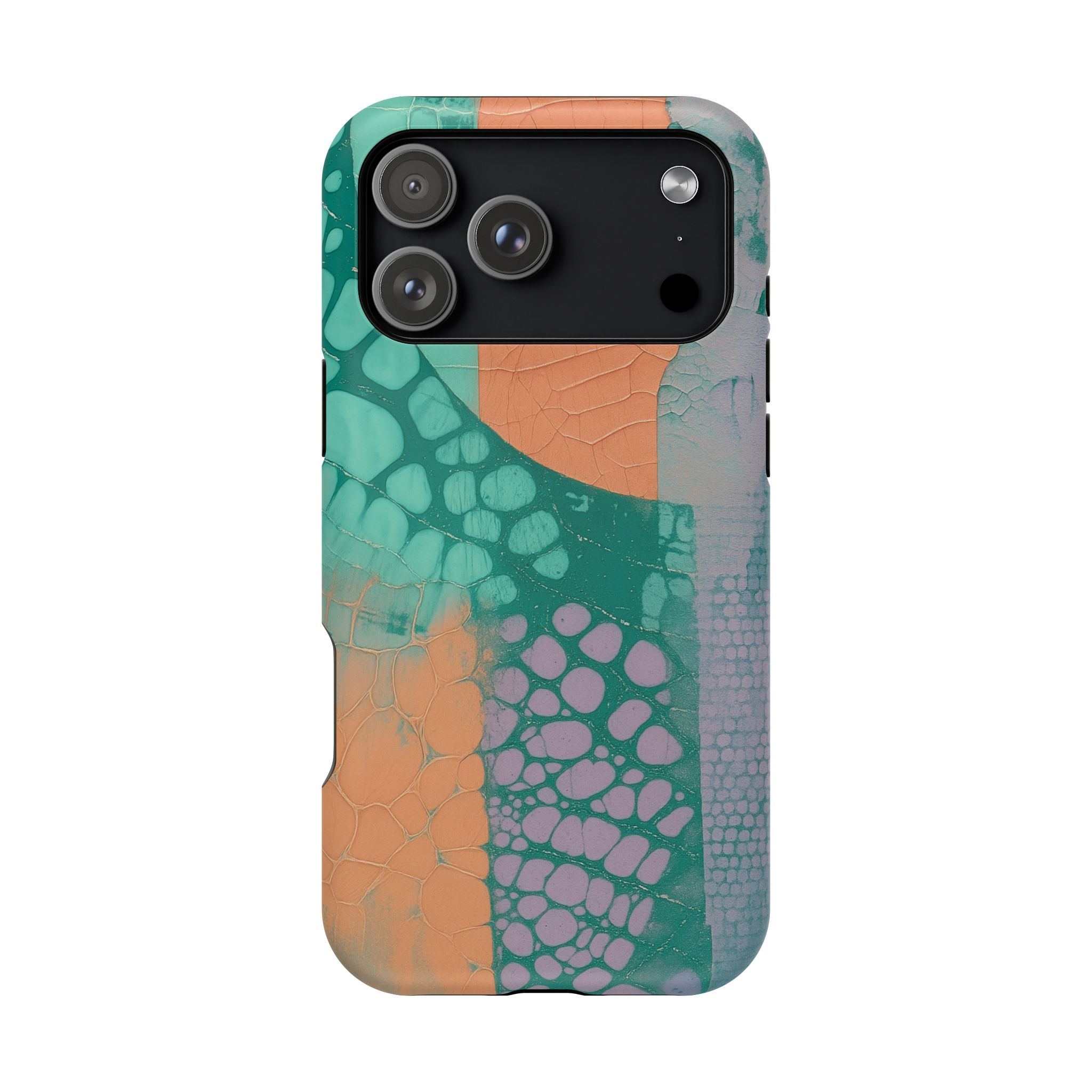 Serpentina Chic – Teal Coral Snake Skin iPhone Case - Image 136