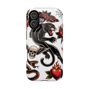 Black Panther Flash – Traditional Tattoo Art iPhone Case