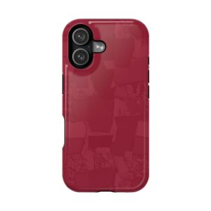 Crimson Blocks iPhone Case